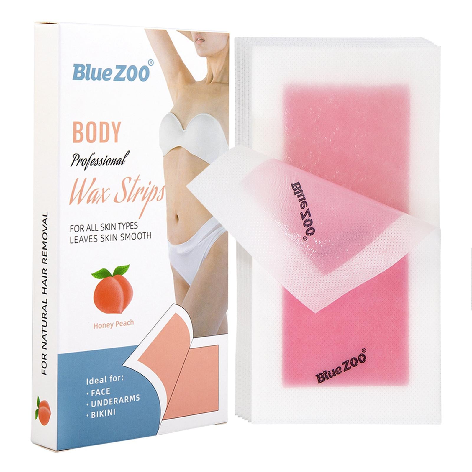 10x Hair Removal Wax Strips for Upper Lip Chin Fingers Toes Facial Peach