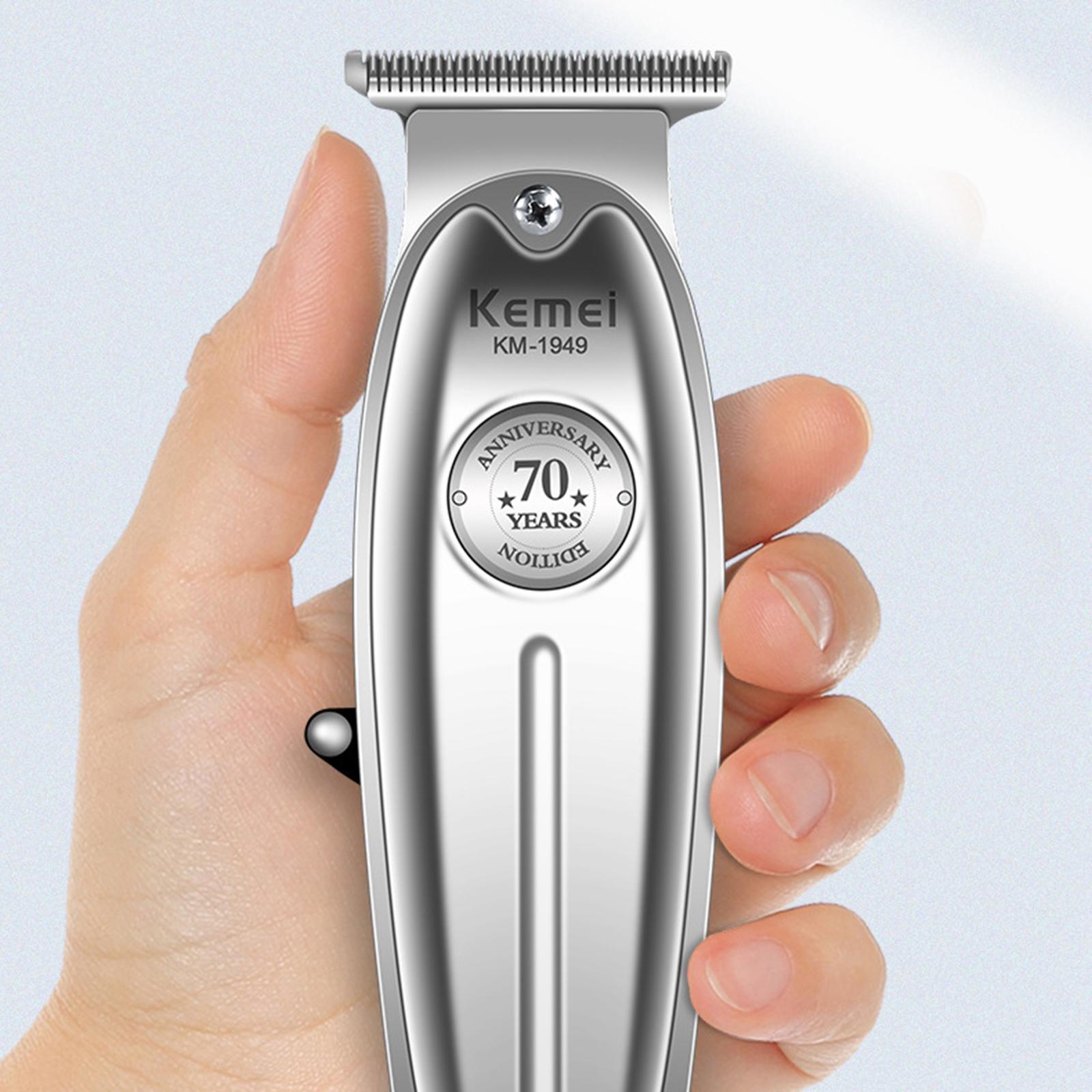 All Metal Electric USB Boys Men's Hair Clippers Kit Trimmer Silver