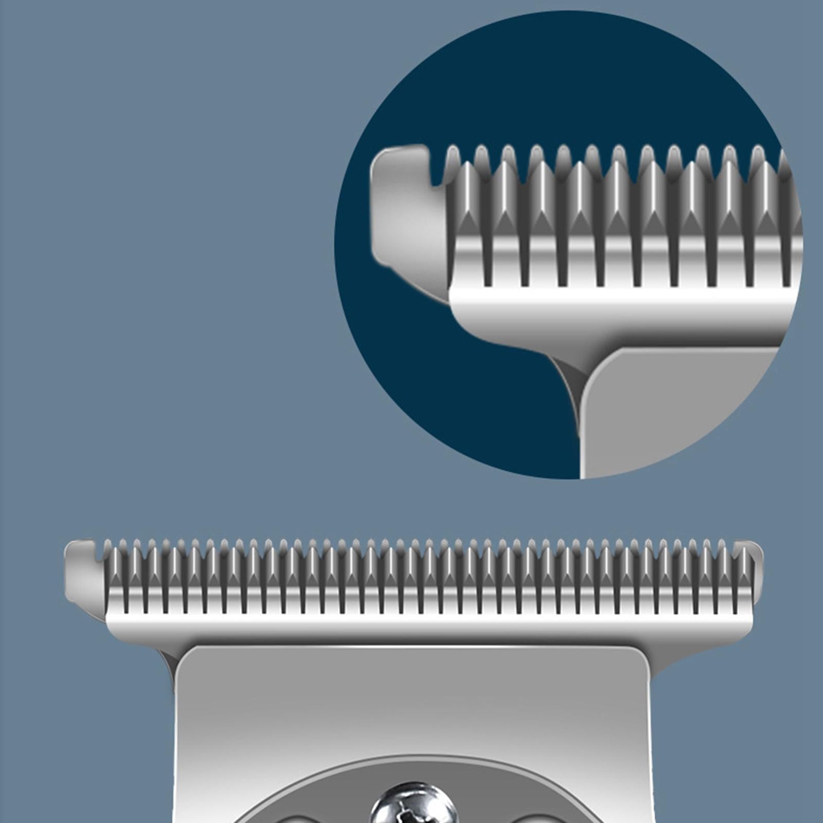 All Metal Electric USB Boys Men's Hair Clippers Kit Trimmer Silver