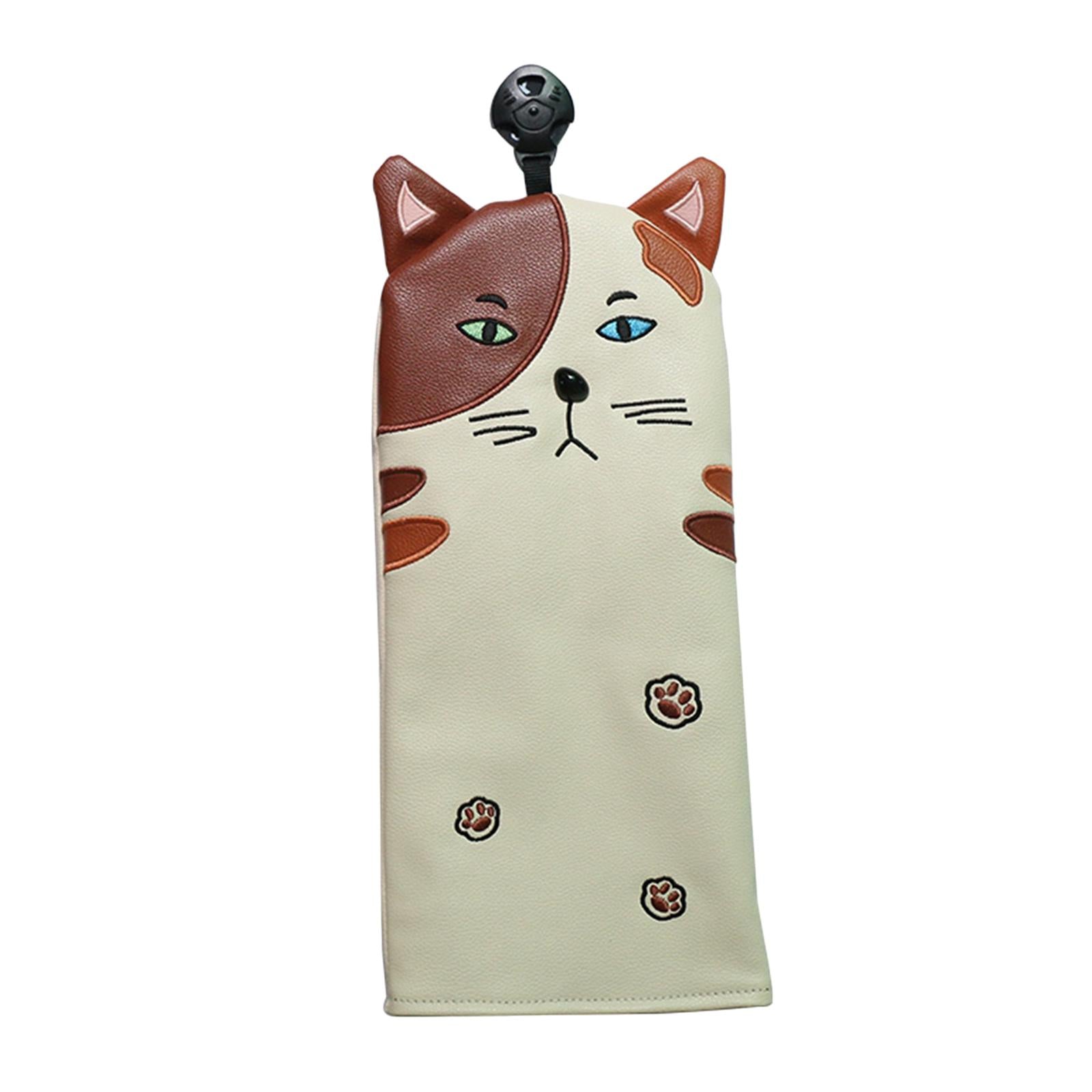 Premium PU Cat Golf Head Cover No. for Golf Club FW UT 30.5x14.5cm for FW