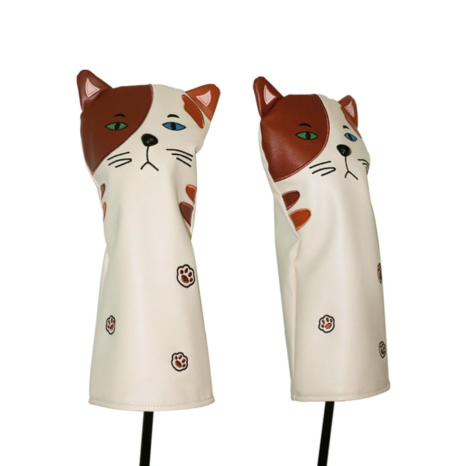 Premium PU Cat Golf Head Cover No. for Golf Club FW UT 34x15.5cm for DR