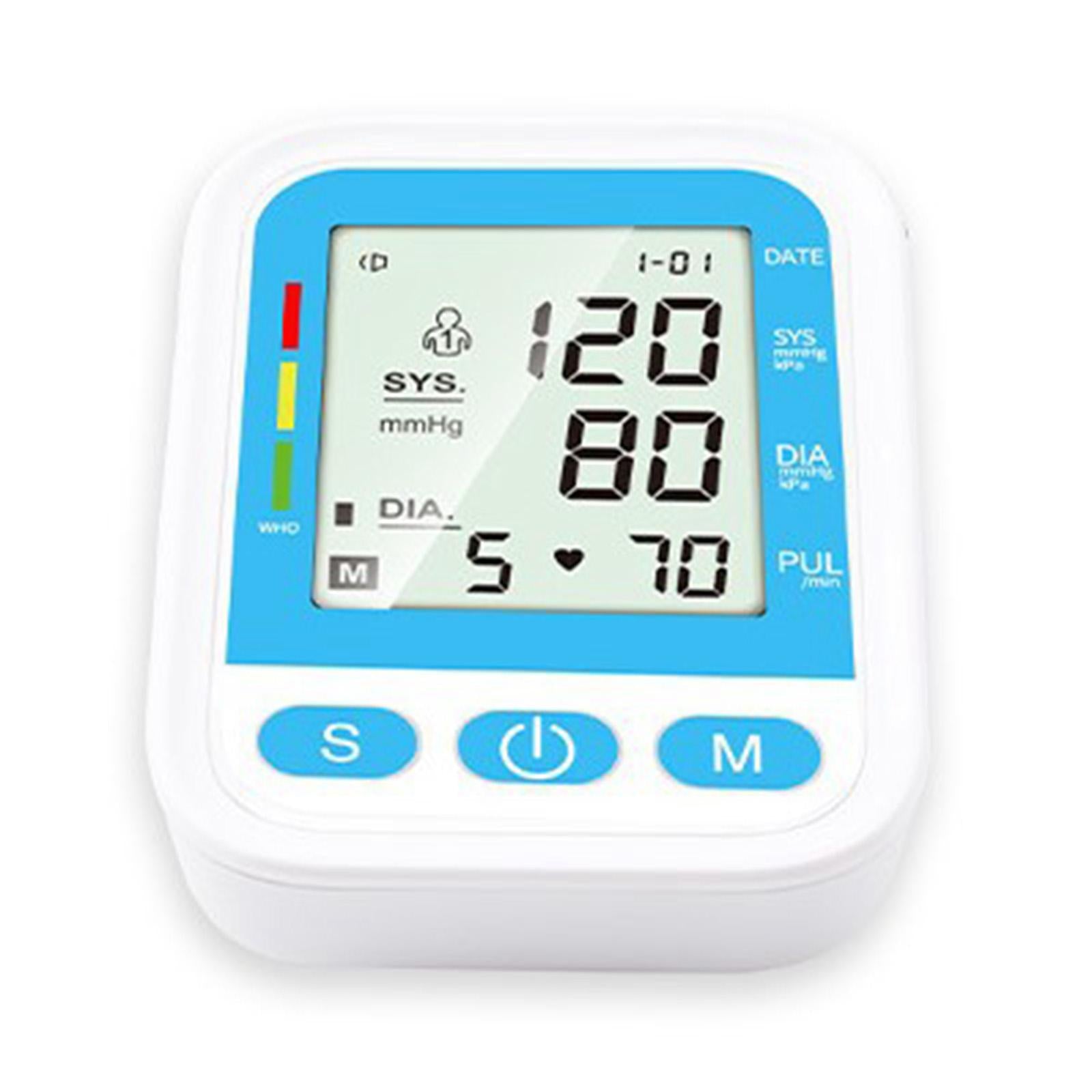 Home Automatic Upper Arm Blood Pressure Monitor Voice Meter blue Voice