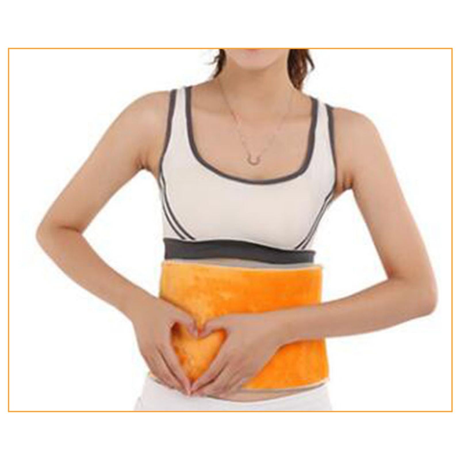 Thicken Plush Waist Lumbar Belt Cozy Abdominal Stomach Body Wrap L 110x20cm