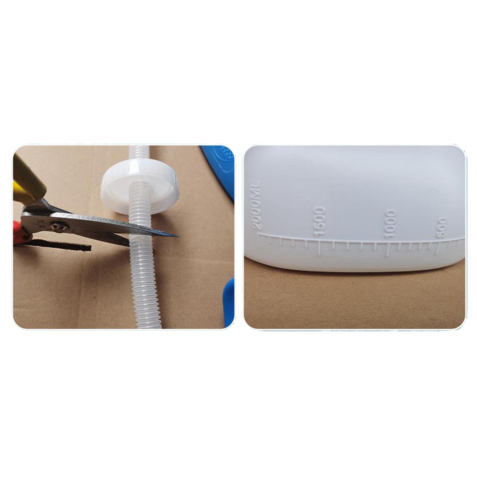 2000ml Portable Outdoor Urine Collector Pee Bottle Camp Travel Toilet White