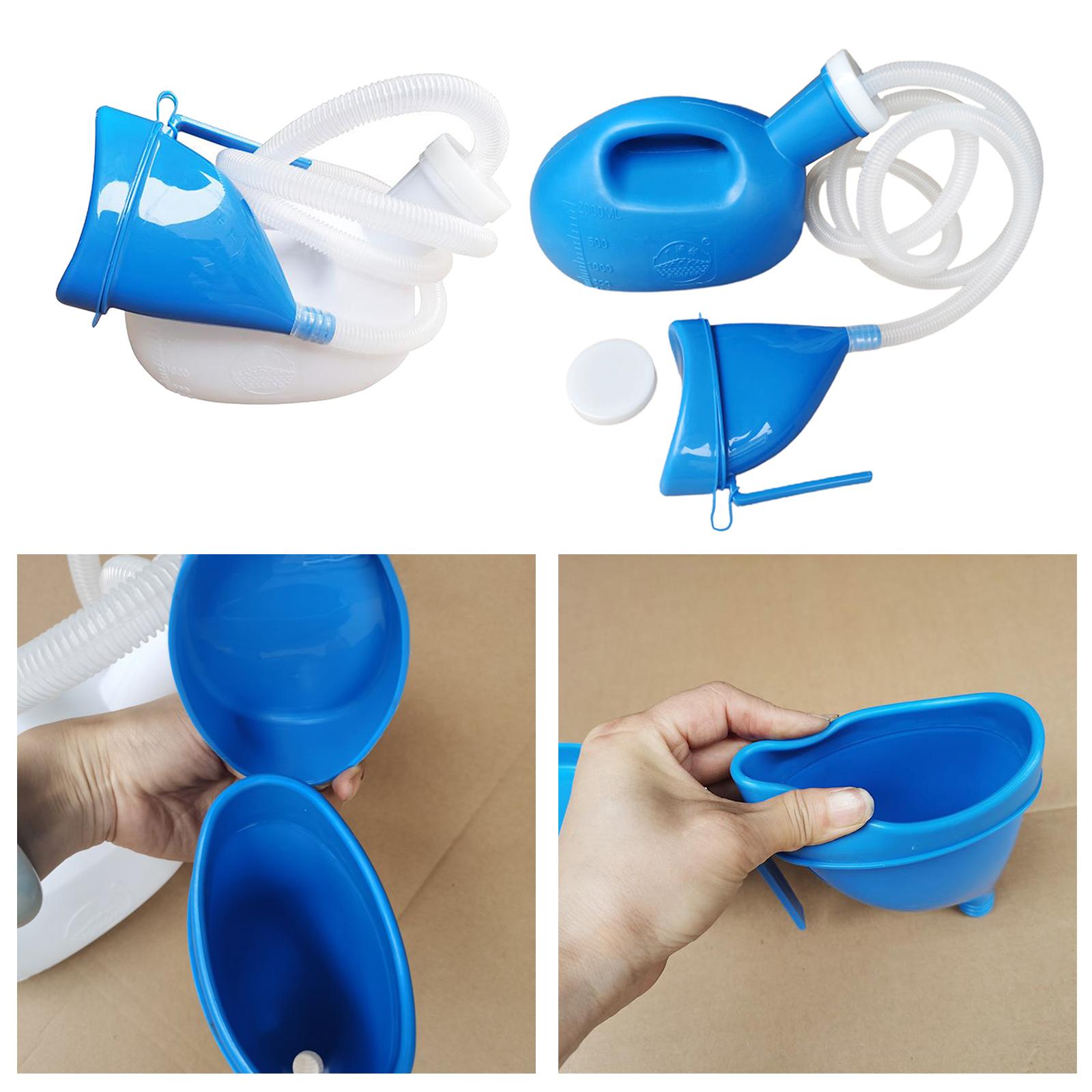 2000ml Portable Outdoor Urine Collector Pee Bottle Camp Travel Toilet White
