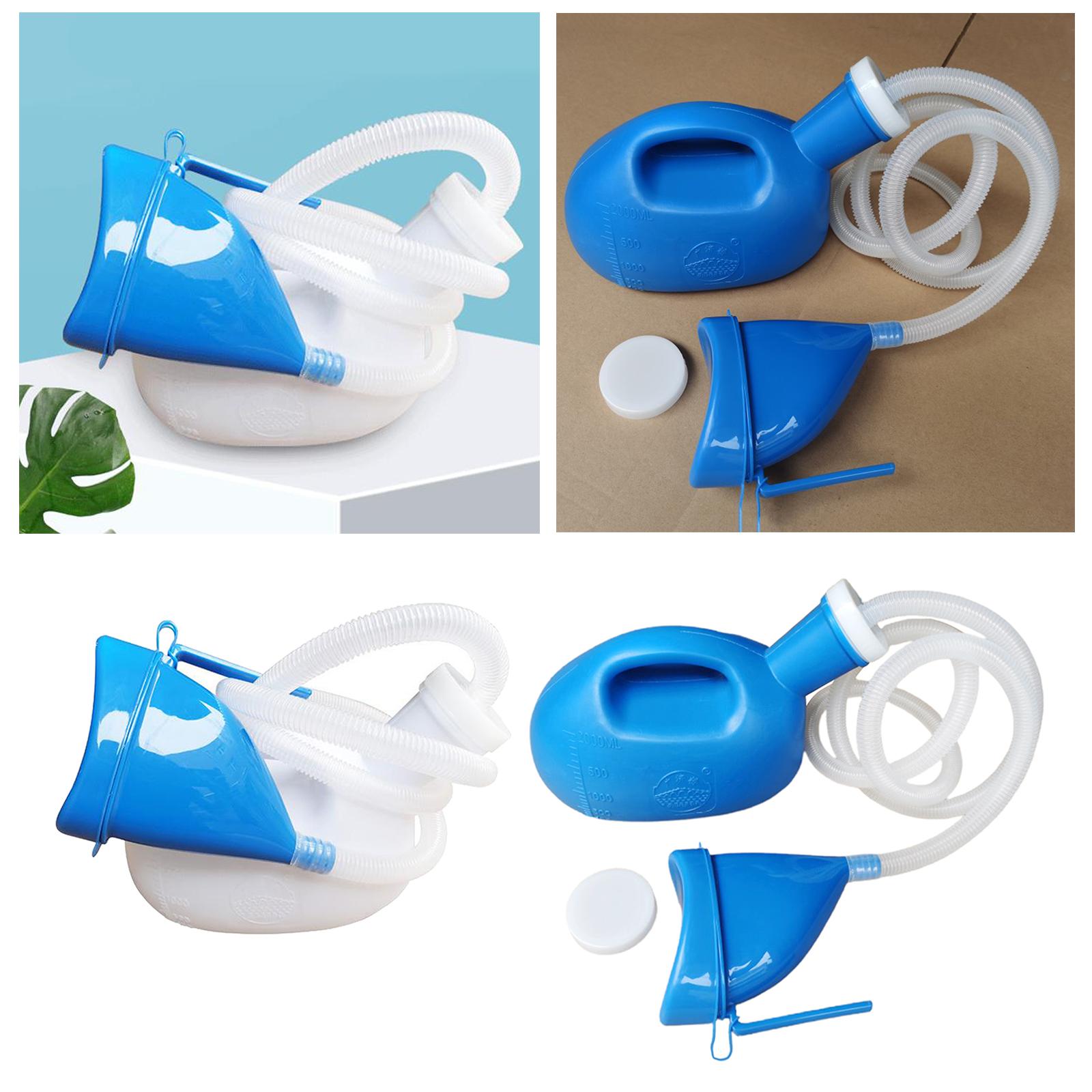 2000ml Portable Outdoor Urine Collector Pee Bottle Camp Travel Toilet White