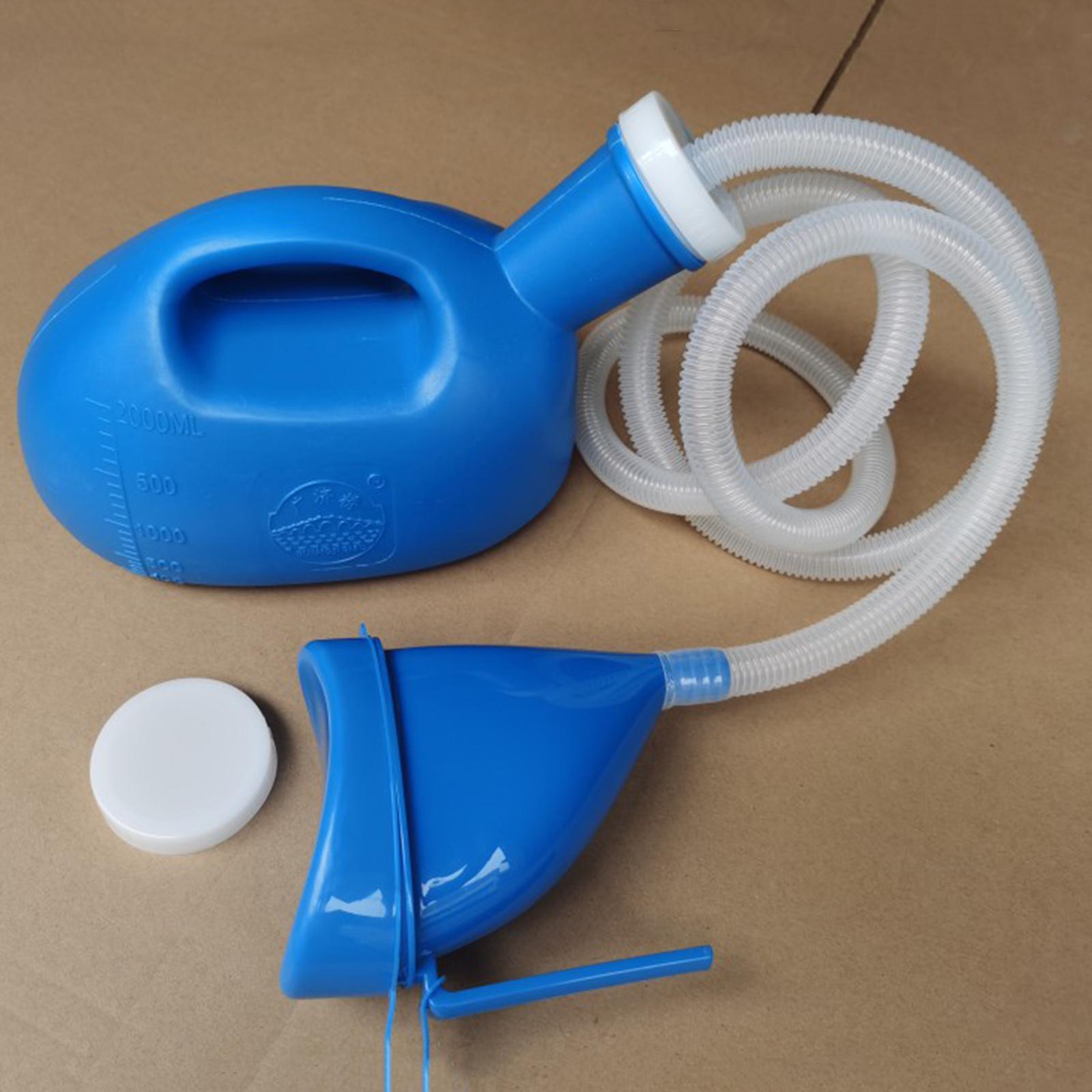2000ml Portable Outdoor Urine Collector Pee Bottle Camp Travel Toilet Blue