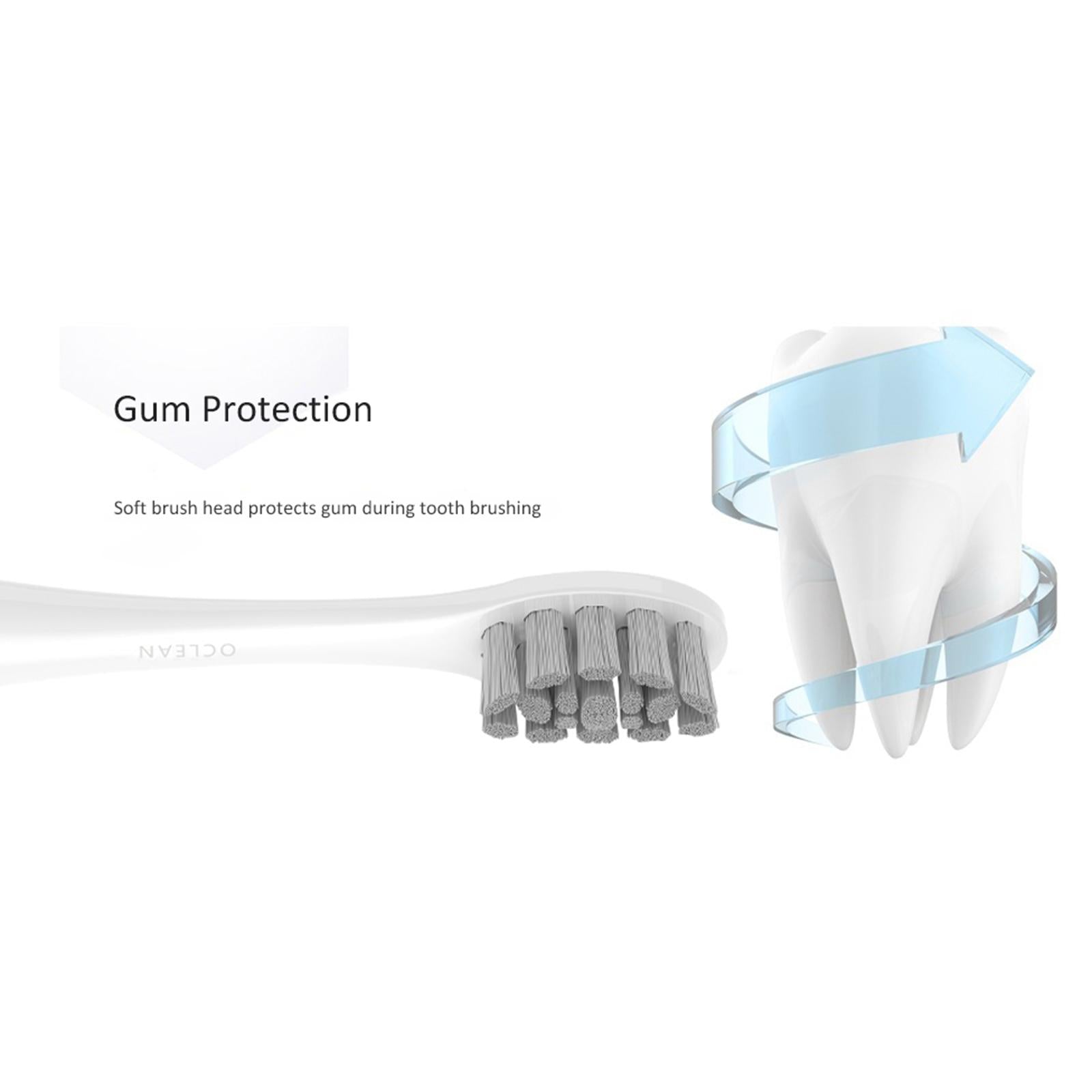 2pcs Oral Care Toothbrush Heads Replacement Fit For Oclean X Pro Black