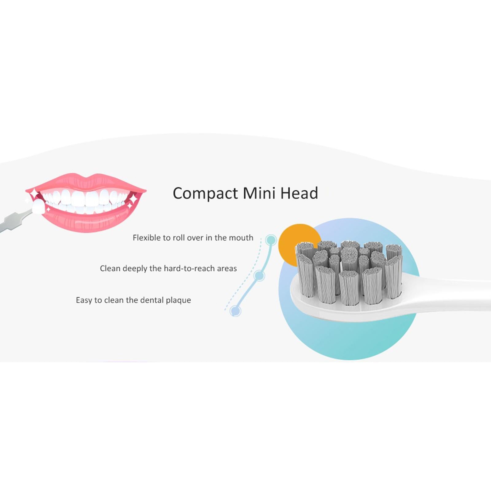 2pcs Oral Care Toothbrush Heads Replacement Fit For Oclean X Pro Pink