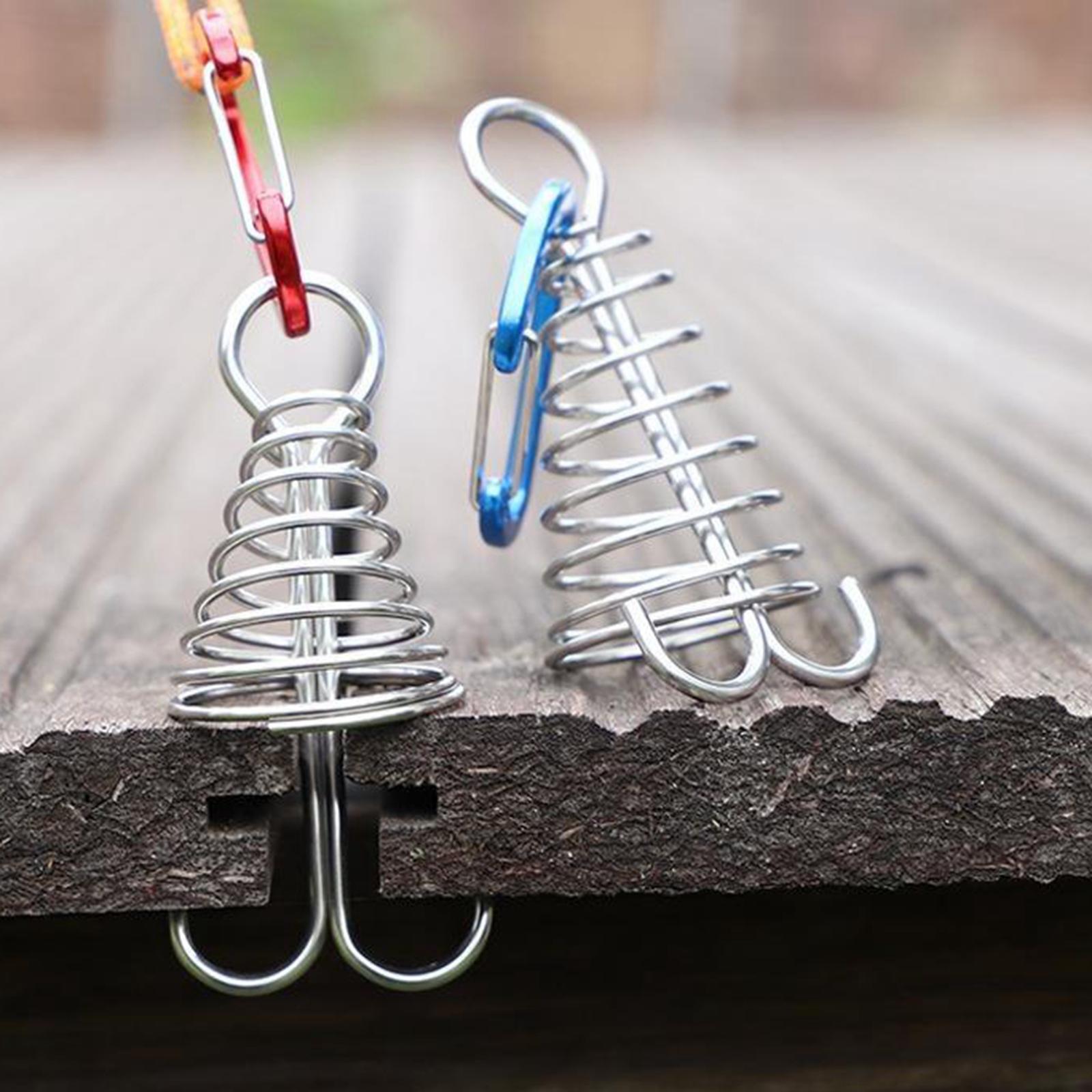 Versatile Octopus Tent Pegs Stakes Deck Anchor with Spring Buckle Clips