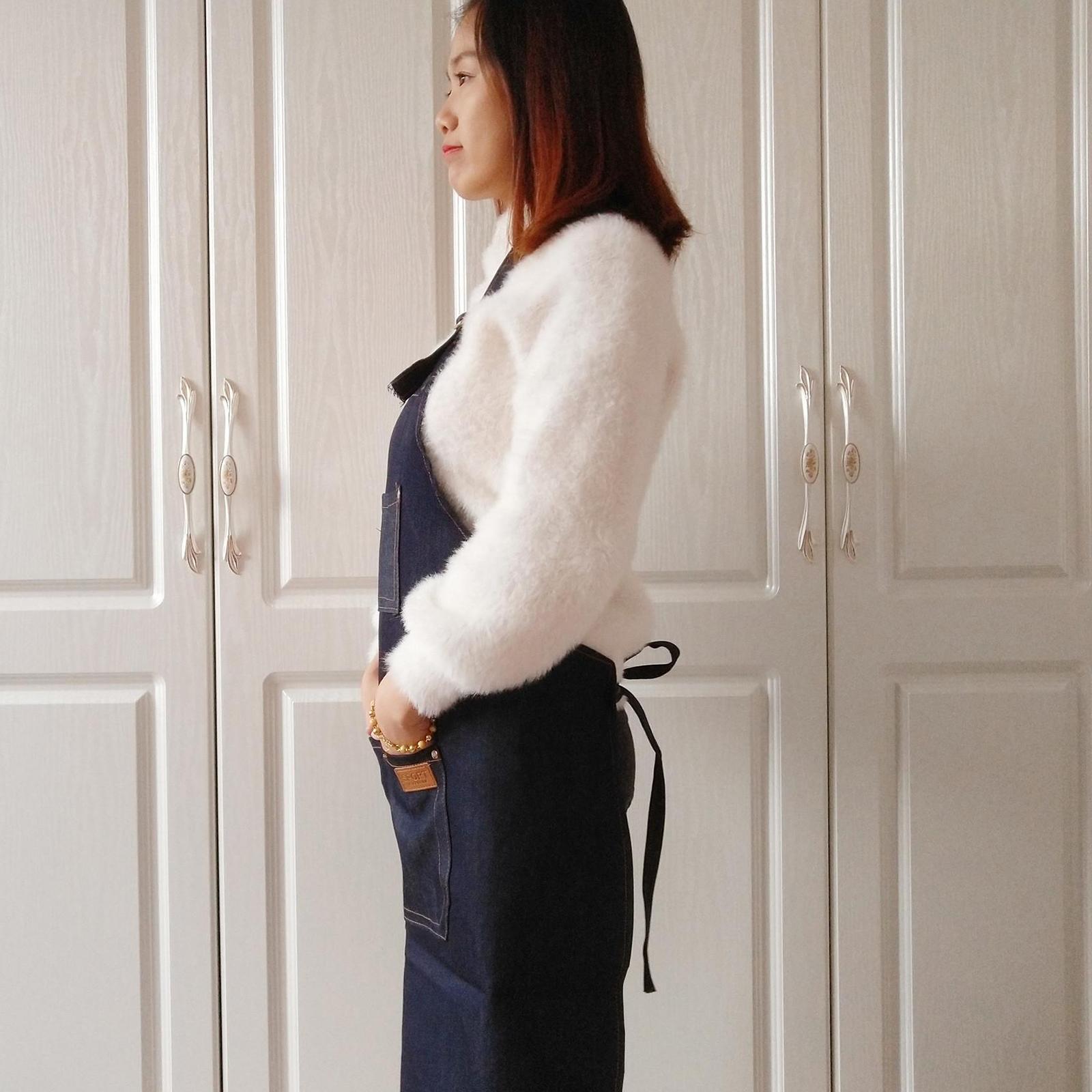 Professional Barber Apron Cape Cover Barber Hairstylist Chef Gown Black