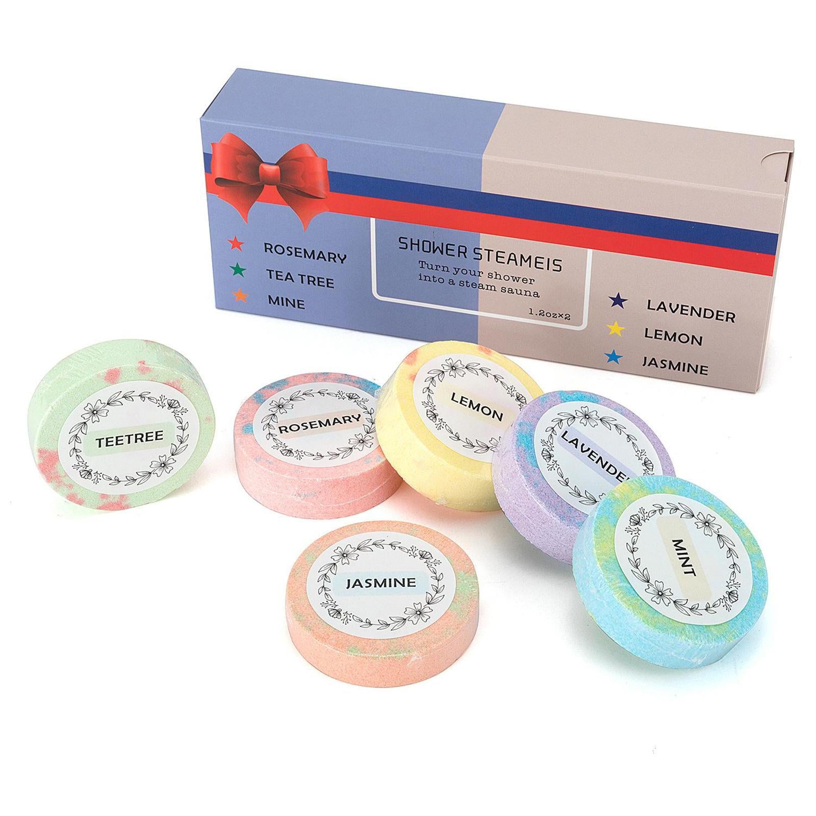 6 Mixed Mini Relaxation Bath Bombs Tablets Shower Steamers Shower Bombs