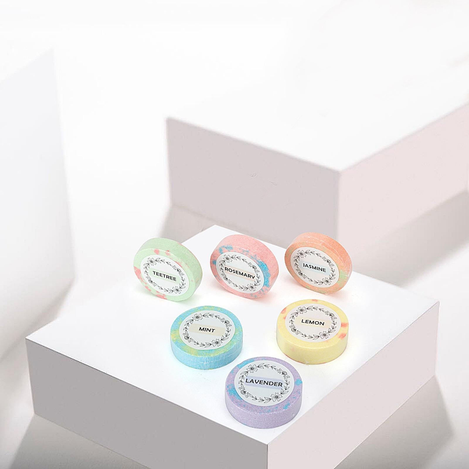 6 Mixed Mini Relaxation Bath Bombs Tablets Shower Steamers Shower Bombs