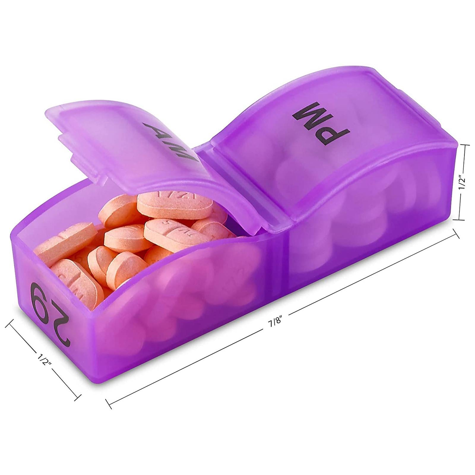 Rainbow Monthly Pill Organizer 32 Compartments Dispenser Box Container
