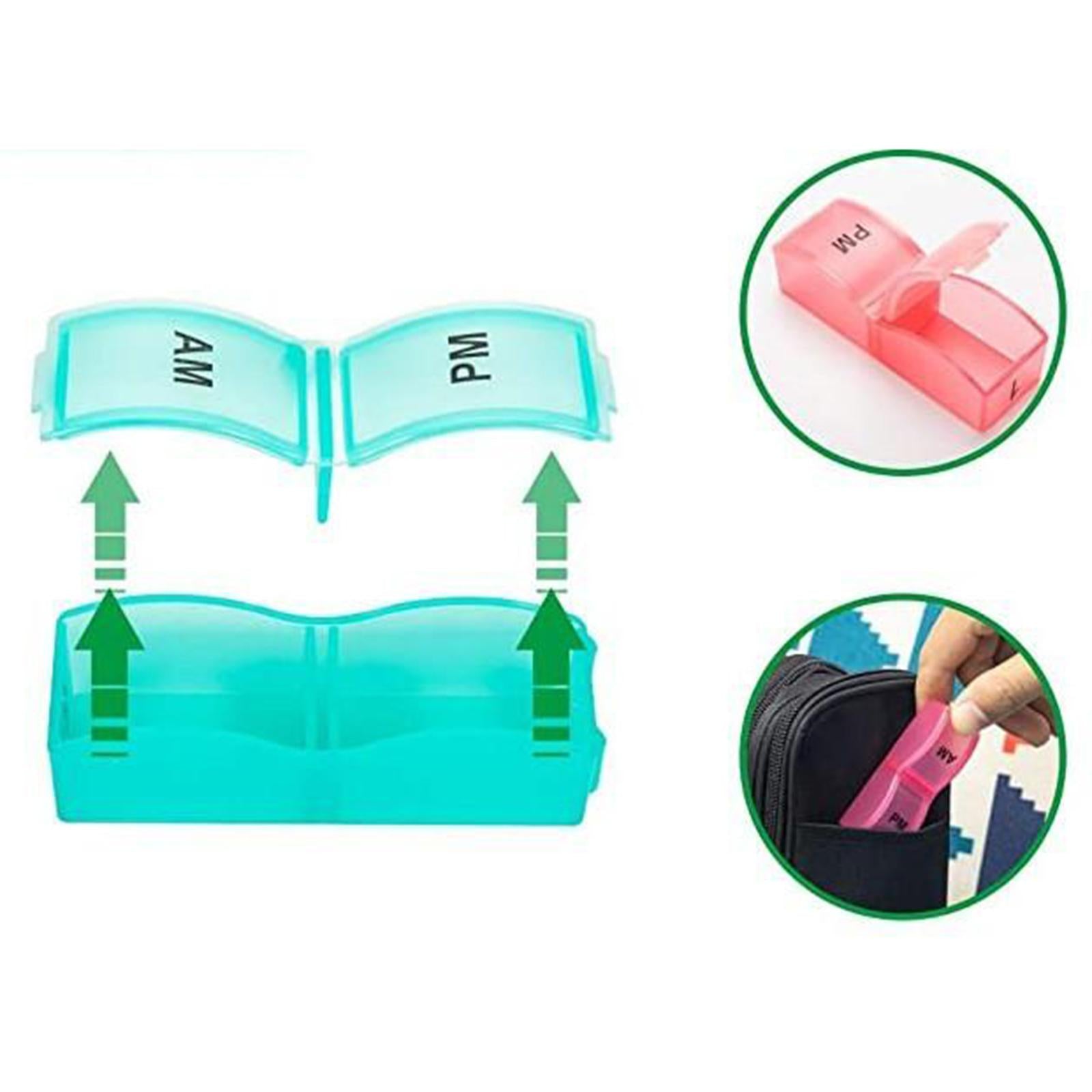 Rainbow Monthly Pill Organizer 32 Compartments Dispenser Box Container