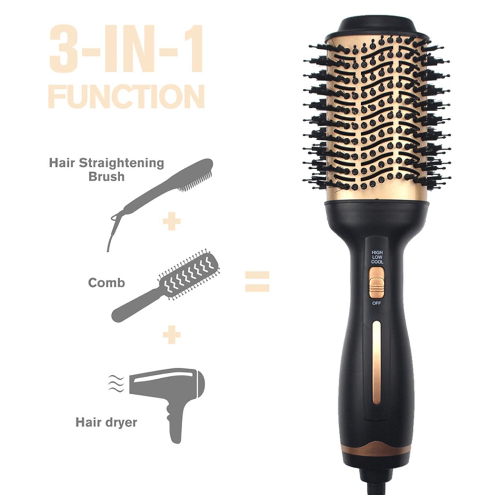 Multifunctional 3 in 1 One-Step Hot Air Brush Oval Design for Straightening