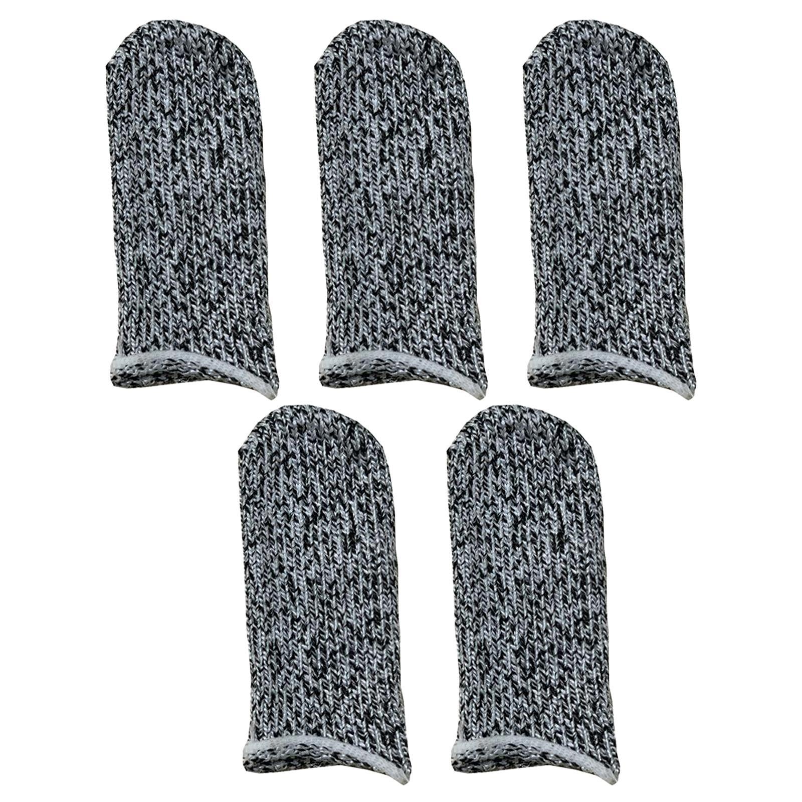 5x Cut Resistant Finger Cots HPPE Finger Sleeve Cover for Work Sculpture