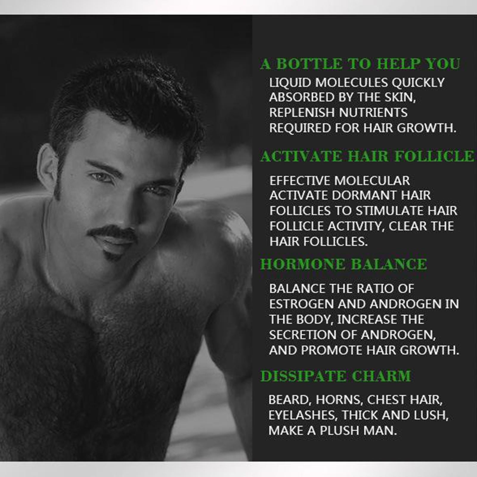 Beard Growth Oil Serum Fast Growing Beard Mustache Facial Hair Grooming 30ml