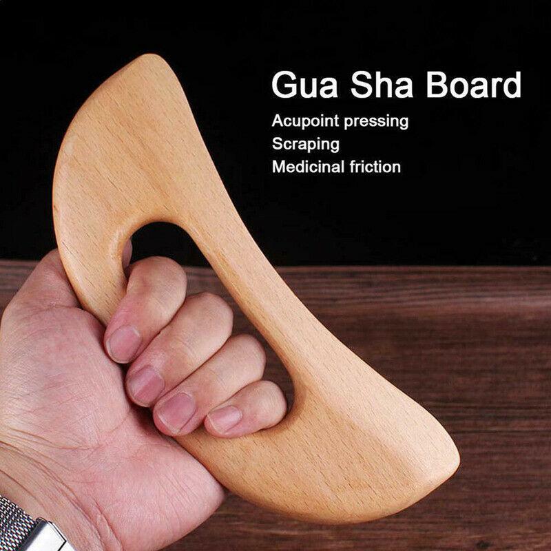 Professional Wooden Beech Gua sha Massage Tool for Release Back Arms Pain