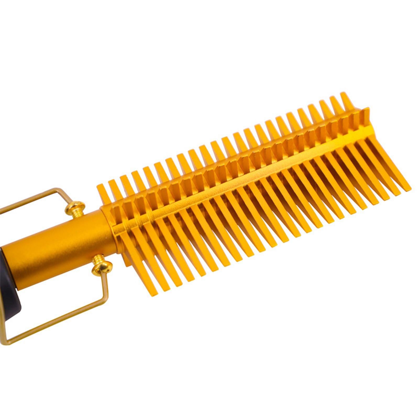 Pressing Hot Press Comb Portable Brush for Afro Hair Men Women AU Golden