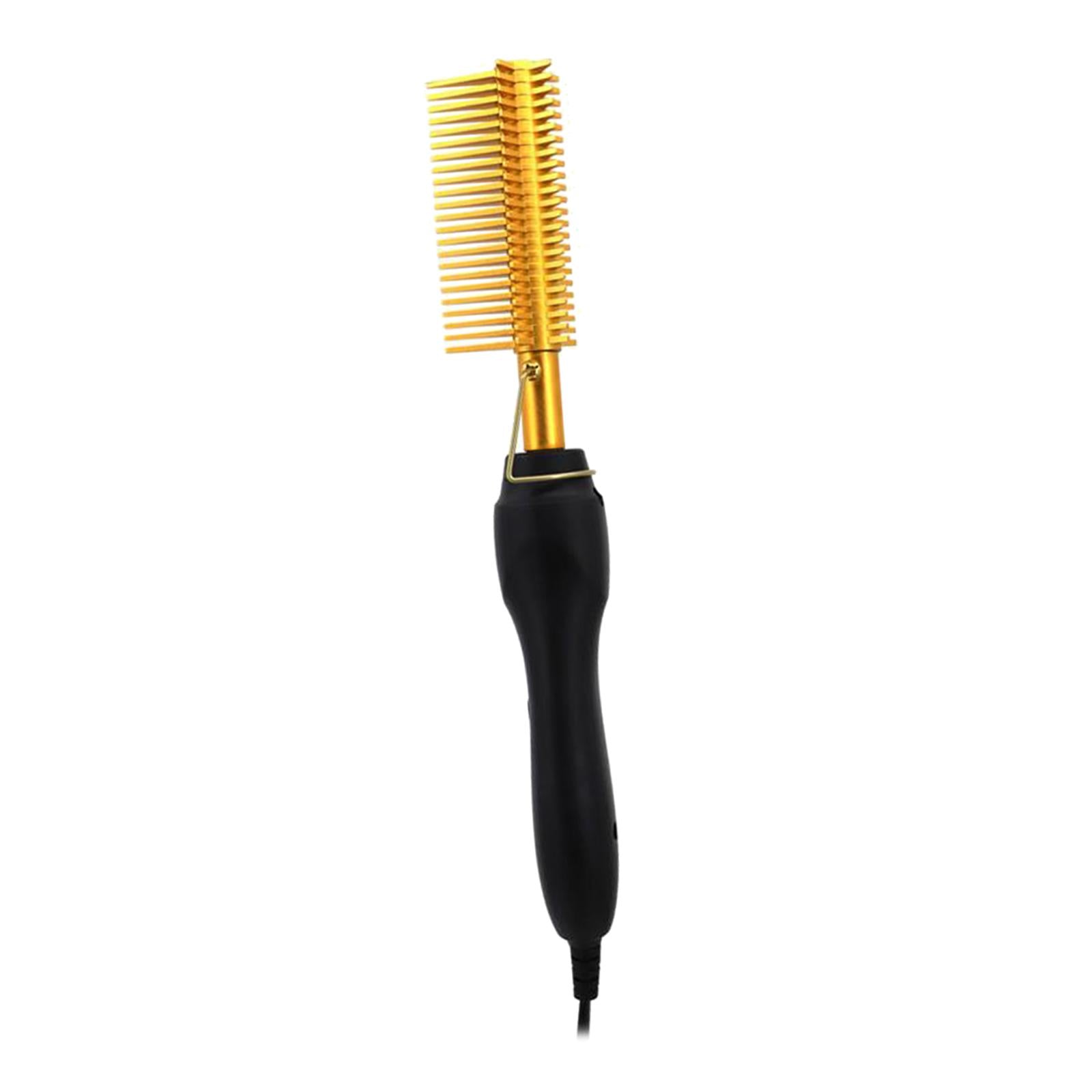 Pressing Hot Press Comb Portable Brush for Afro Hair Men Women AU Golden