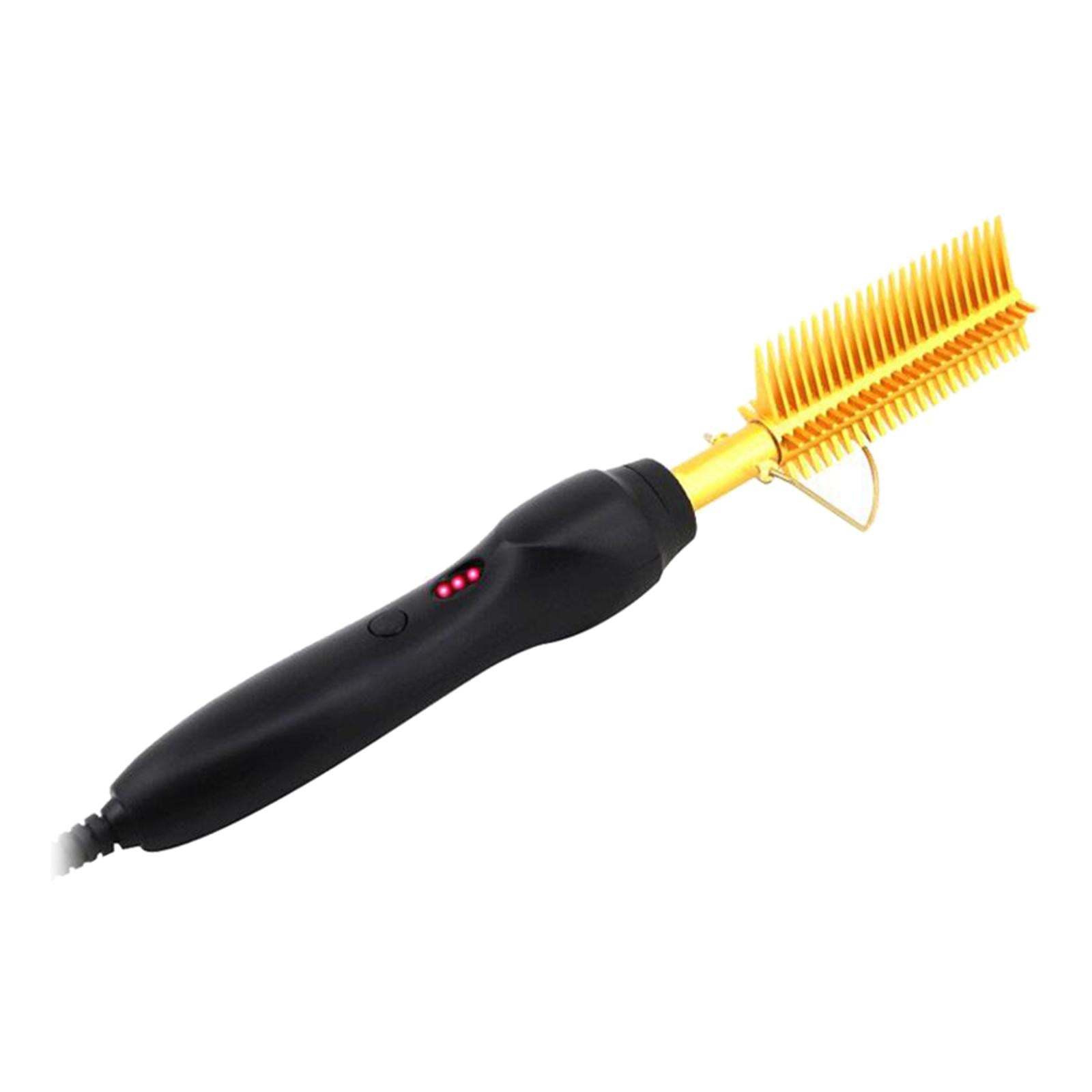 Pressing Hot Press Comb Portable Brush for Afro Hair Men Women AU Golden
