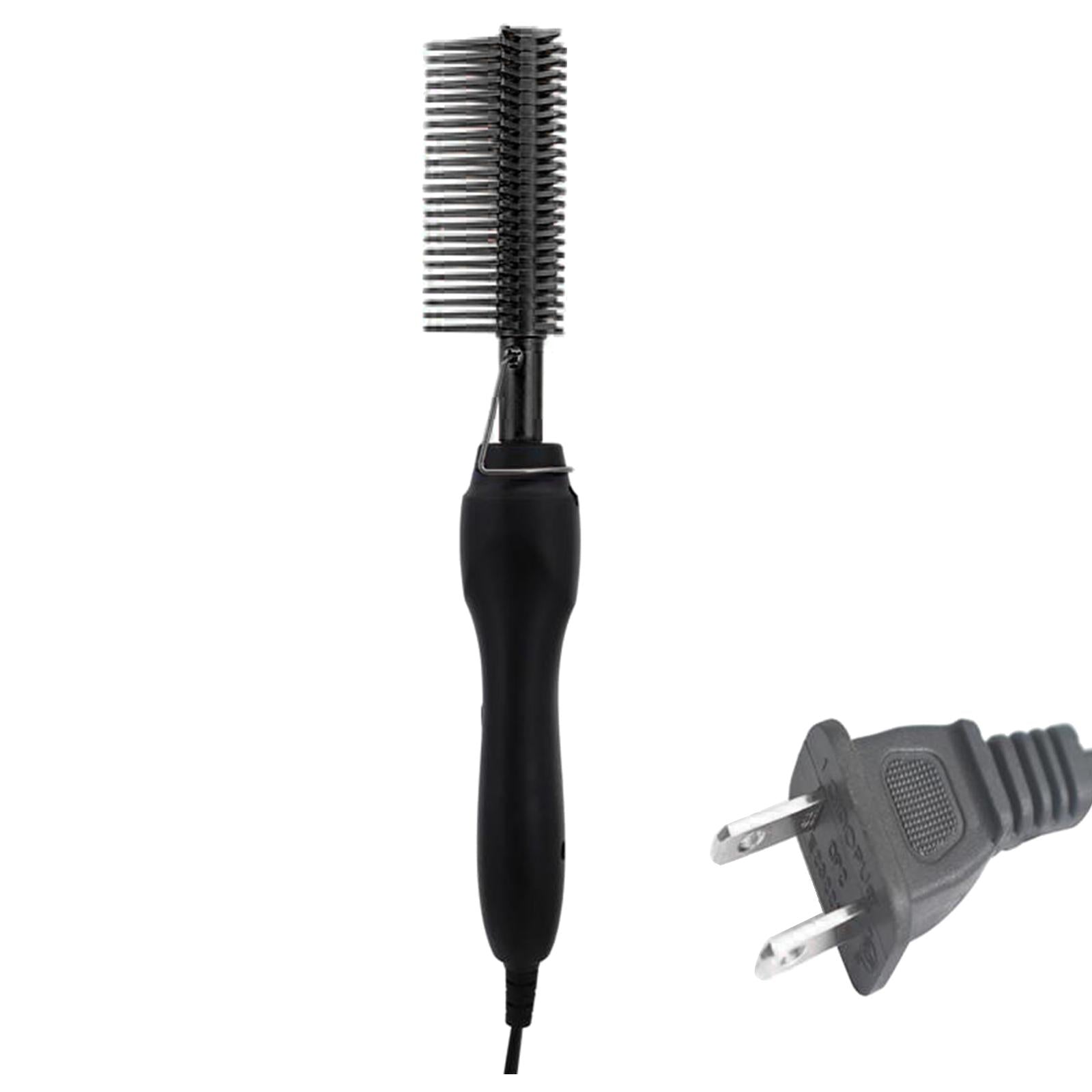 Ceramic Hot Comb Heated Hair Brush for Afro Hair Wet and Dry Hair US Black