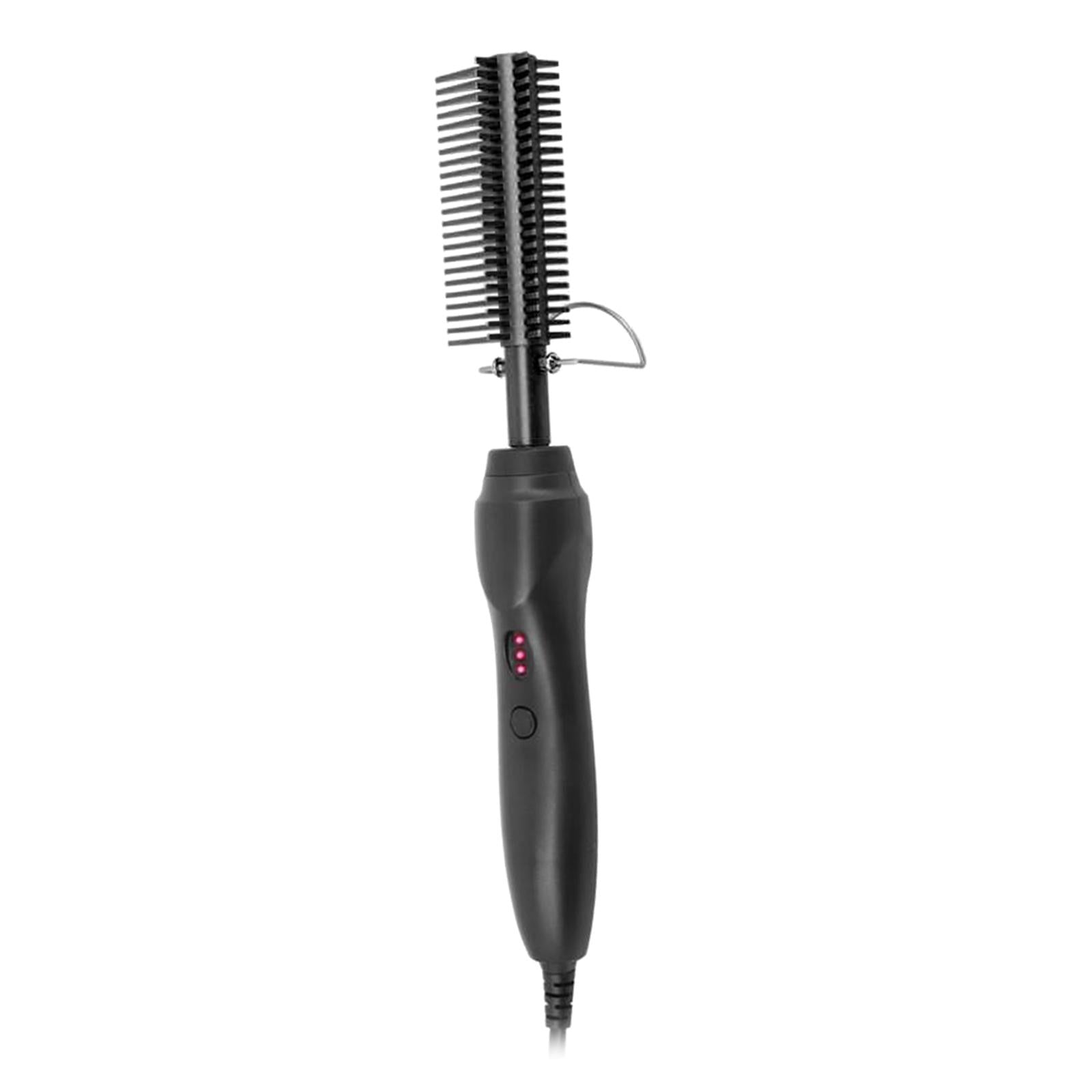 Ceramic Hot Comb Heated Hair Brush for Afro Hair Wet and Dry Hair US Black