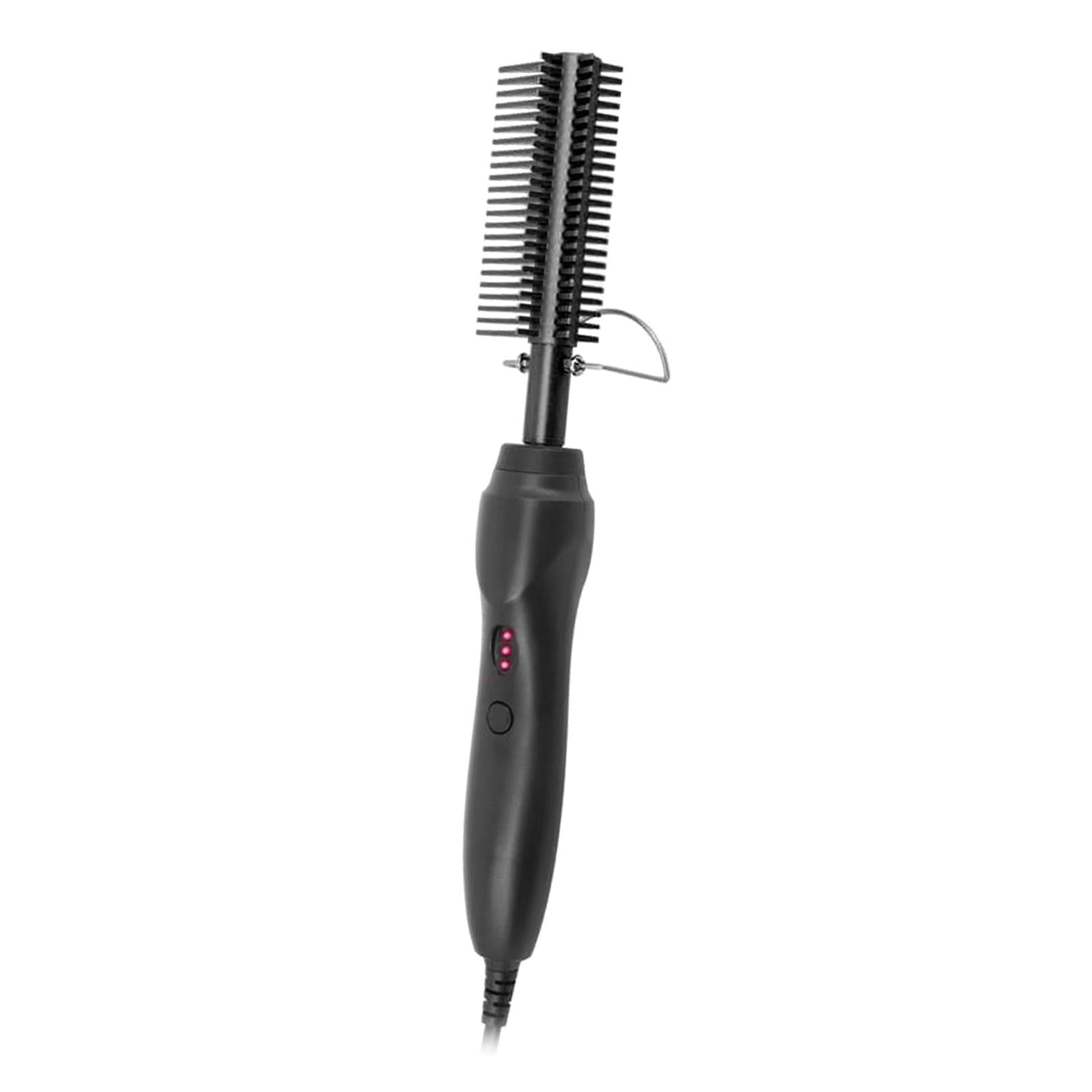 Ceramic Hot Comb Heated Hair Brush for Afro Hair Wet and Dry Hair US Black