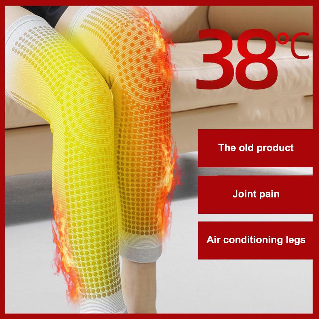 Knee Support Brace Breathable Warm Therapy Leg Wrap for Cycling Gray M