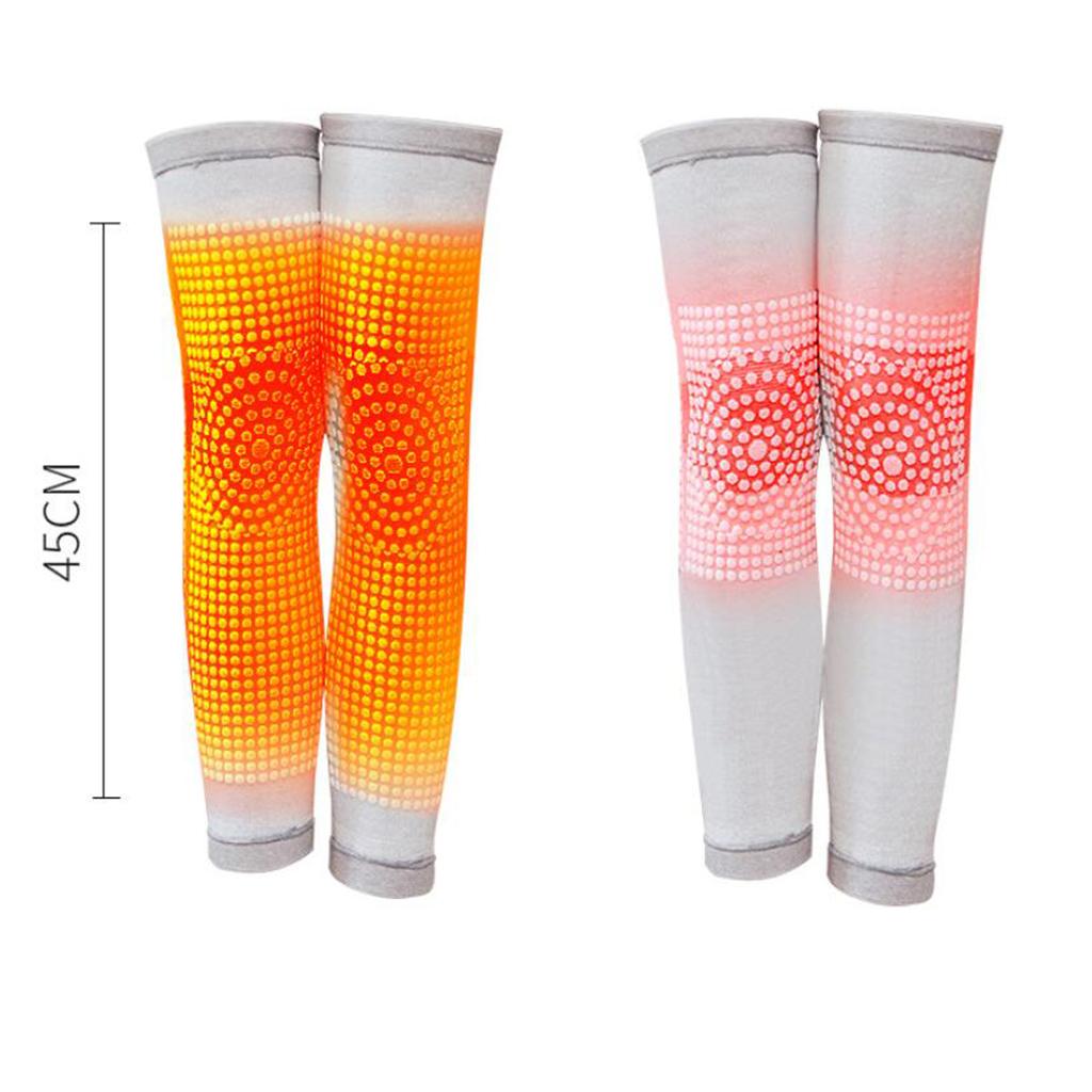 Knee Support Brace Breathable Warm Therapy Leg Wrap for Cycling Gray L