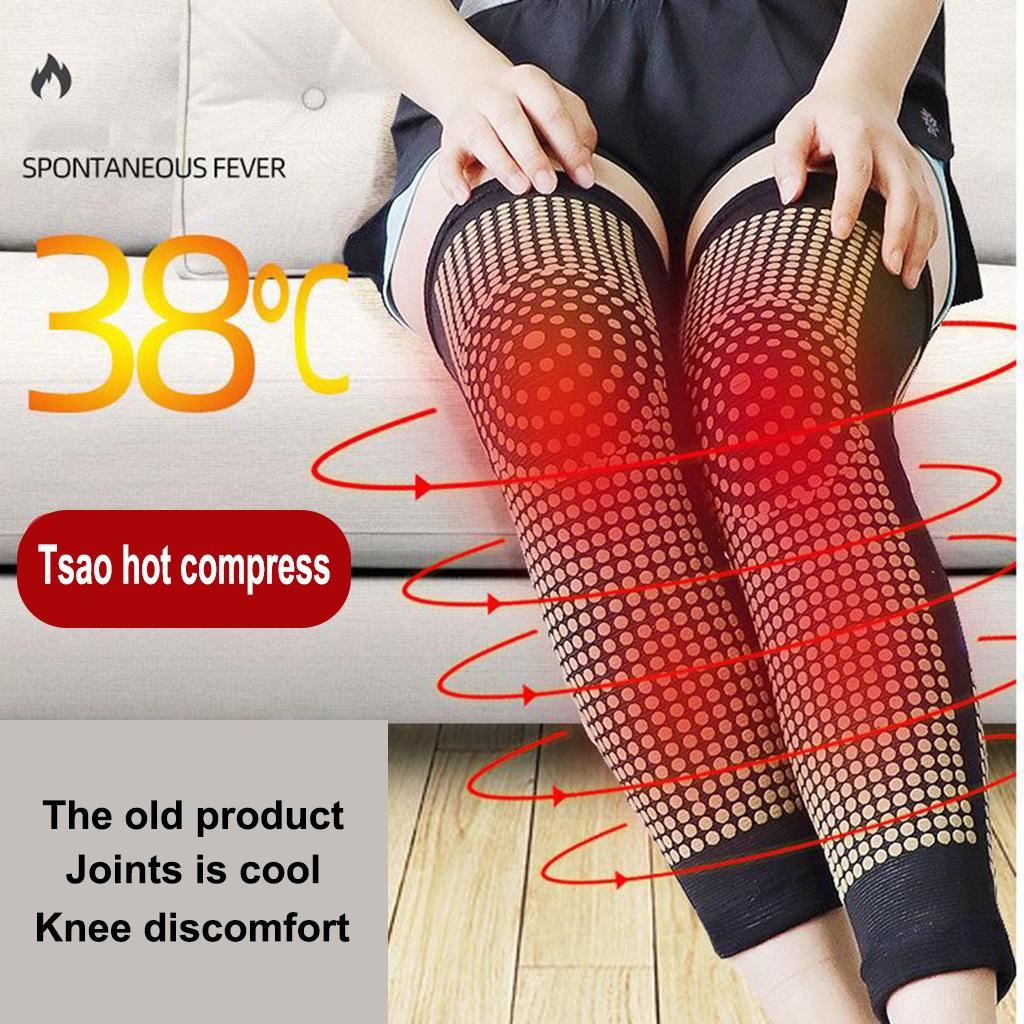 Knee Support Brace Breathable Warm Therapy Leg Wrap for Cycling Black M