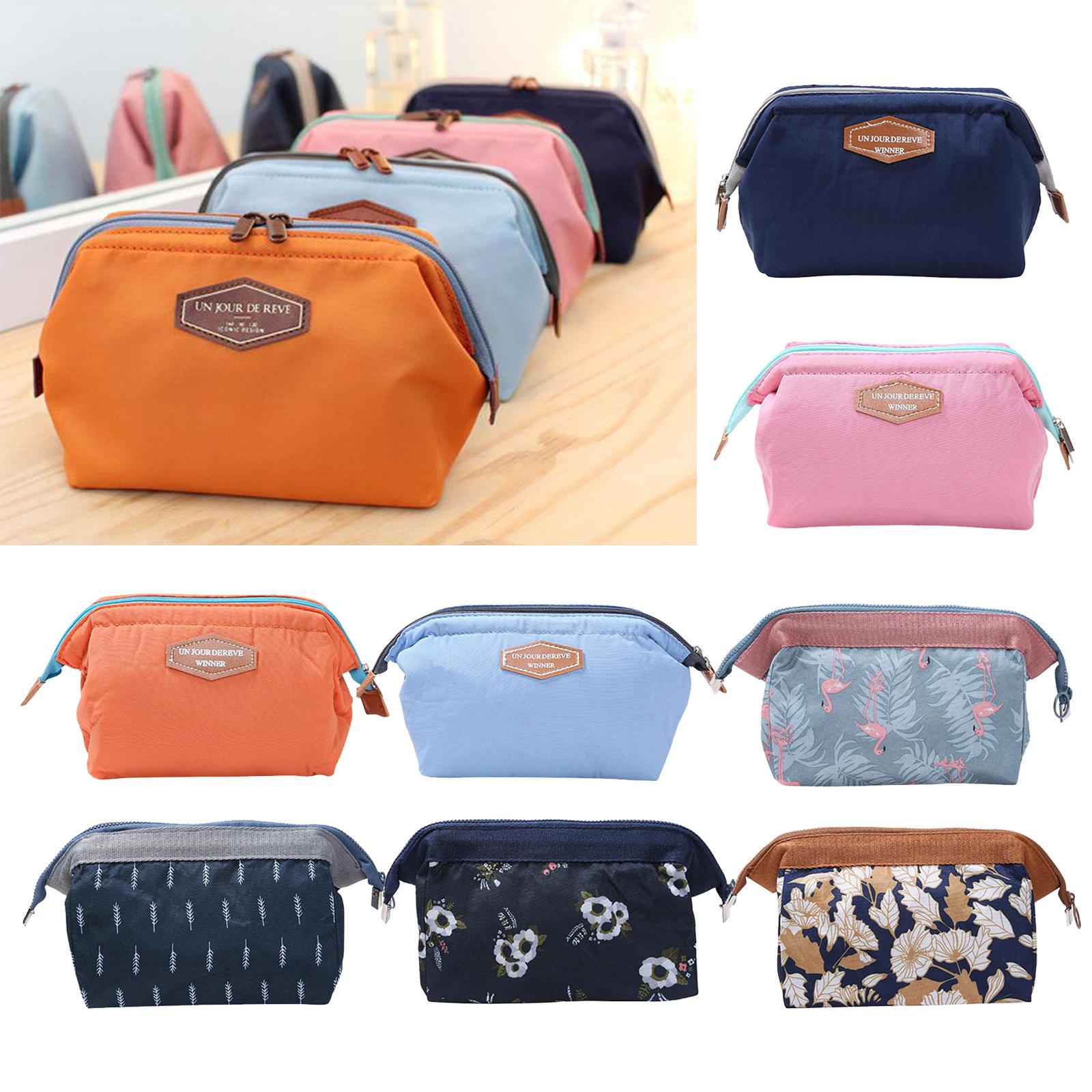 Womens Make Up Bag Small Printed Cosmetic Pouch Funny Cute Wash Bag Toiletry Deep Blue