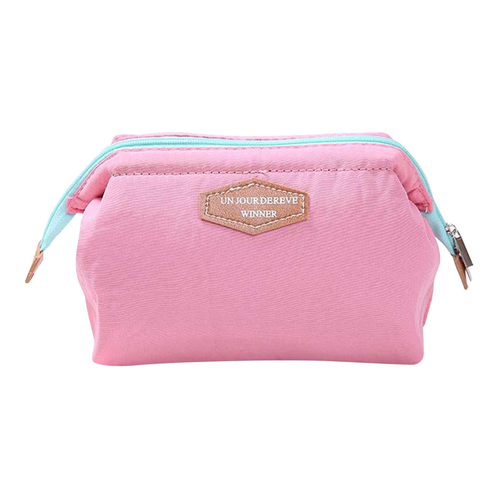 Womens Make Up Bag Small Printed Cosmetic Pouch Funny Cute Wash Bag Toiletry Pink