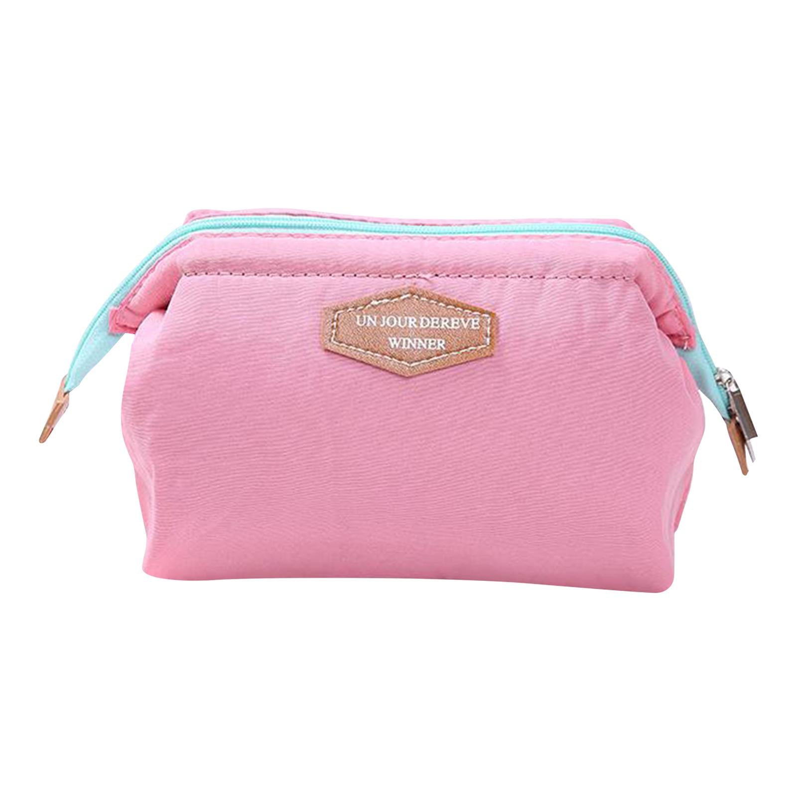 Womens Make Up Bag Small Printed Cosmetic Pouch Funny Cute Wash Bag Toiletry Pink