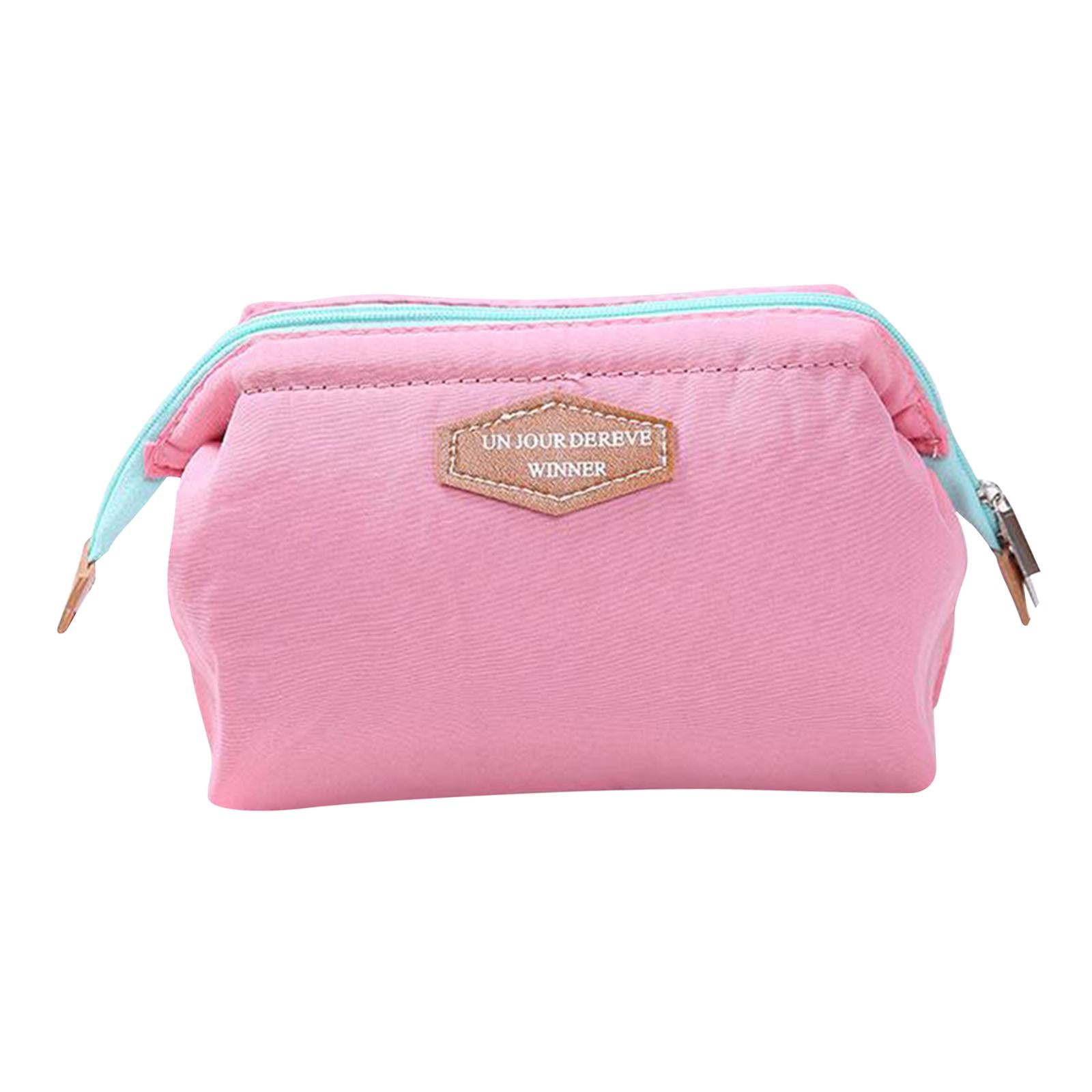 Womens Make Up Bag Small Printed Cosmetic Pouch Funny Cute Wash Bag Toiletry Pink