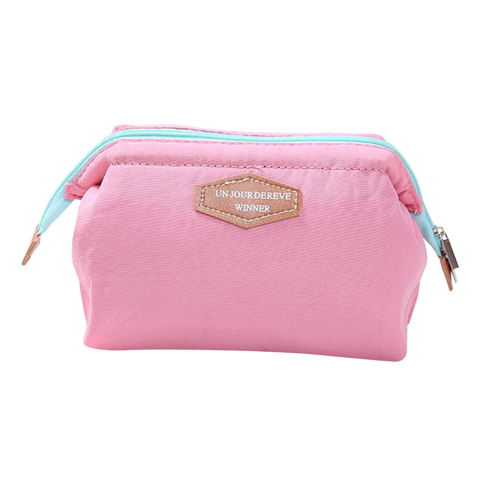 Womens Make Up Bag Small Printed Cosmetic Pouch Funny Cute Wash Bag Toiletry Pink