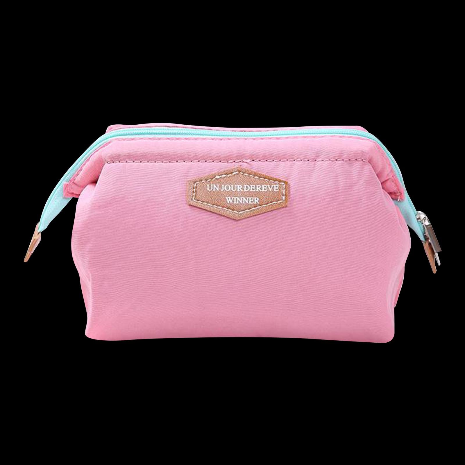 Womens Make Up Bag Small Printed Cosmetic Pouch Funny Cute Wash Bag Toiletry Pink
