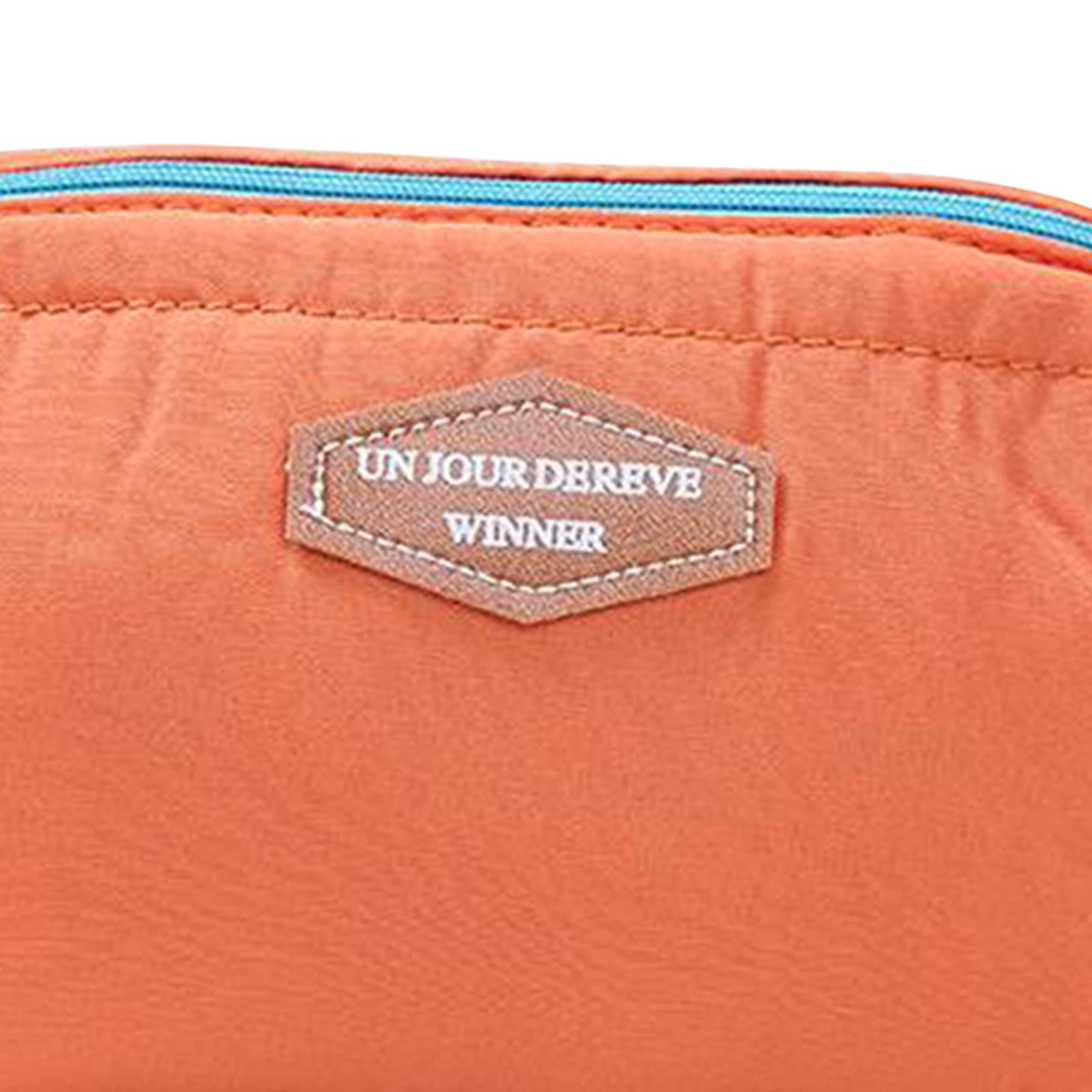 Womens Make Up Bag Small Printed Cosmetic Pouch Funny Cute Wash Bag Toiletry Orange