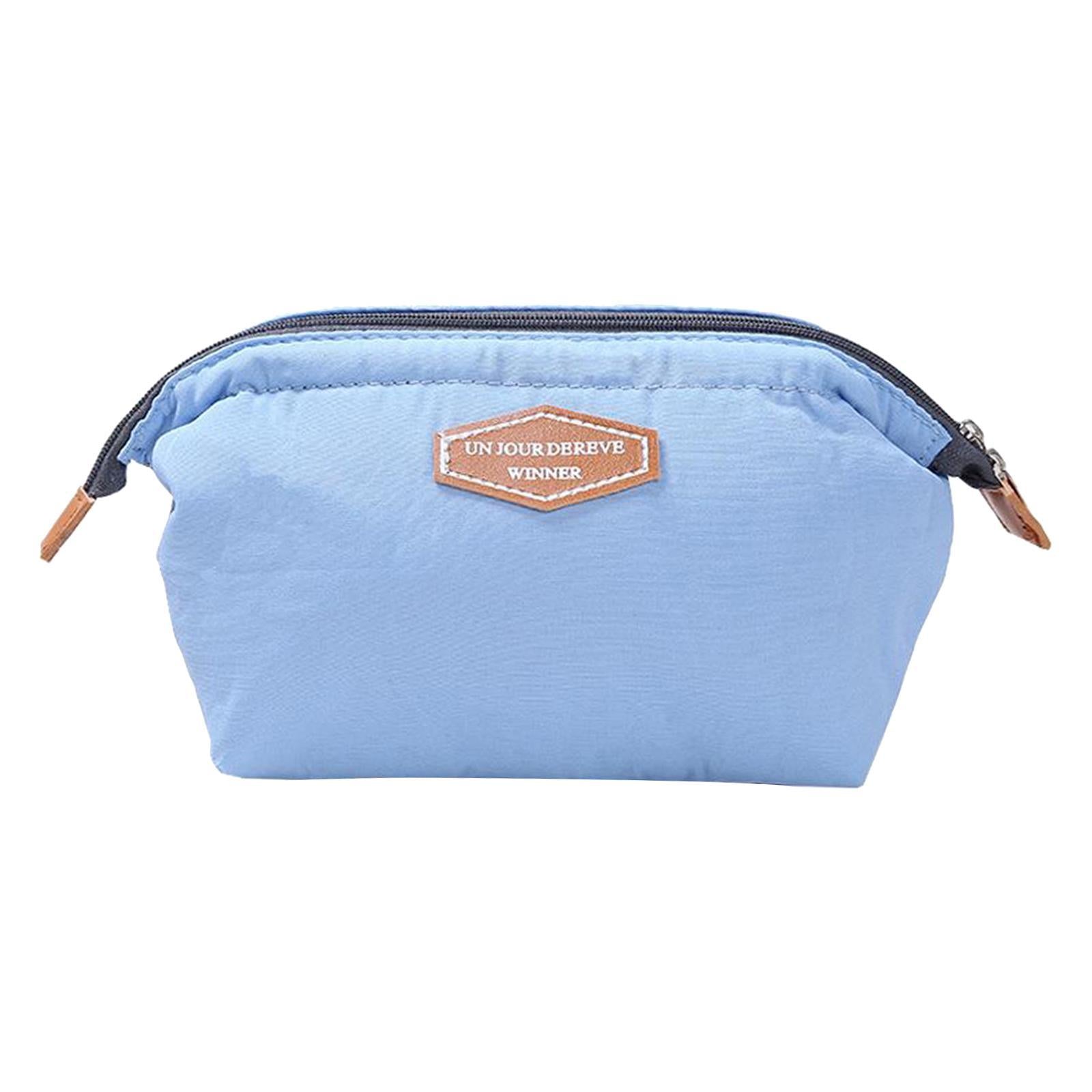 Womens Make Up Bag Small Printed Cosmetic Pouch Funny Cute Wash Bag Toiletry Blue