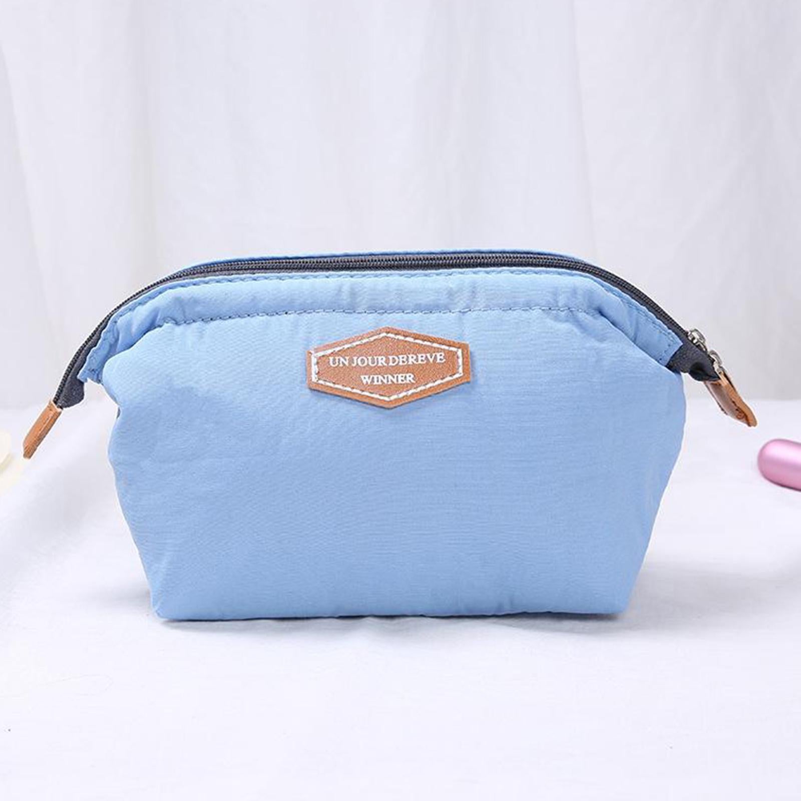 Womens Make Up Bag Small Printed Cosmetic Pouch Funny Cute Wash Bag Toiletry Blue