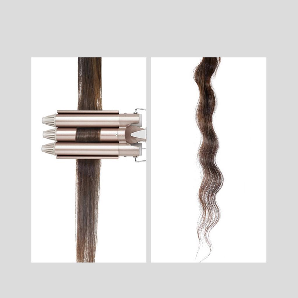 Hair Waver Hair Crimpers Tongs Hair Curler 3 Barrel 2 Speed 22mm
