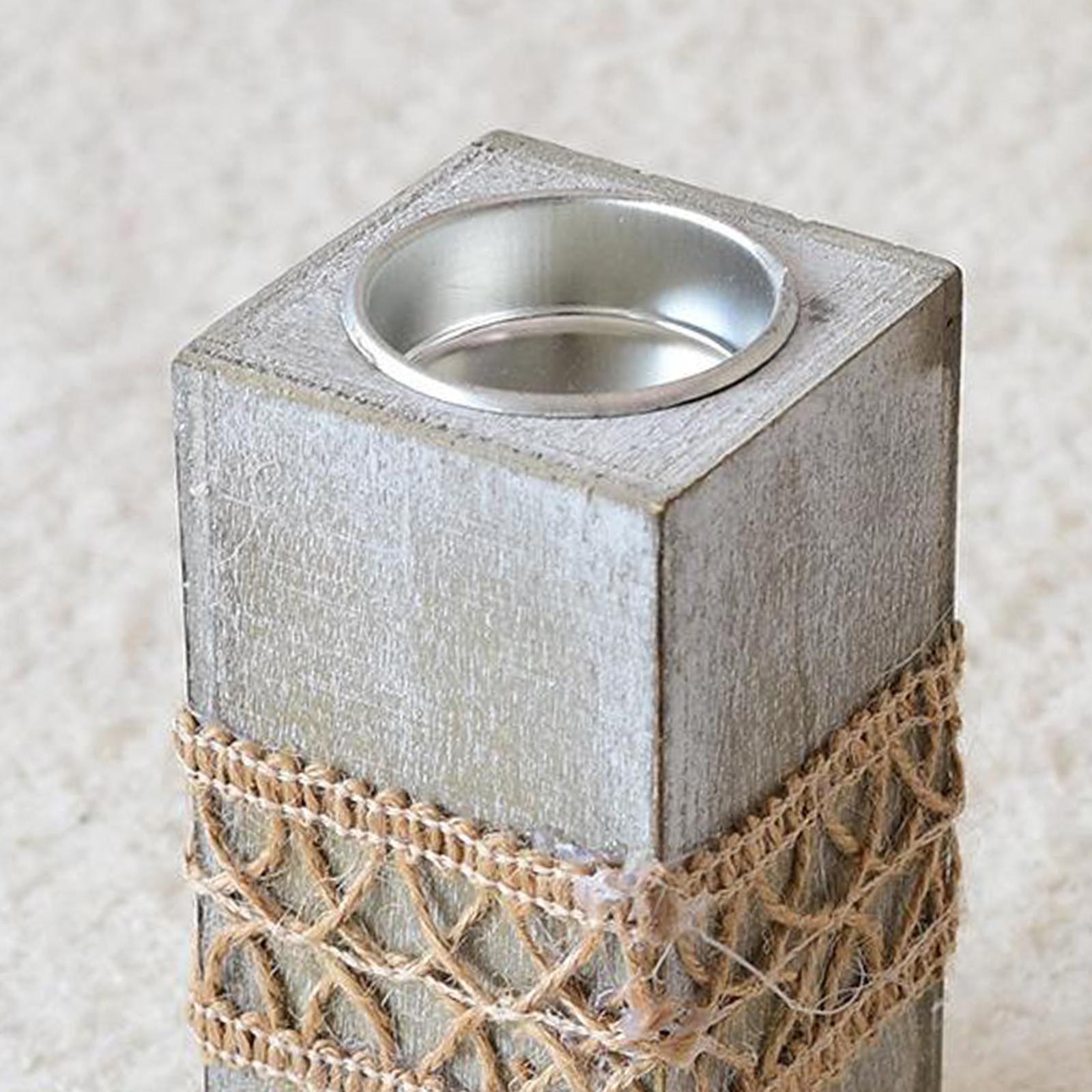 Wooden Tea light Candle Holder Coffee Table Centerpieces Candle Stand Gifts