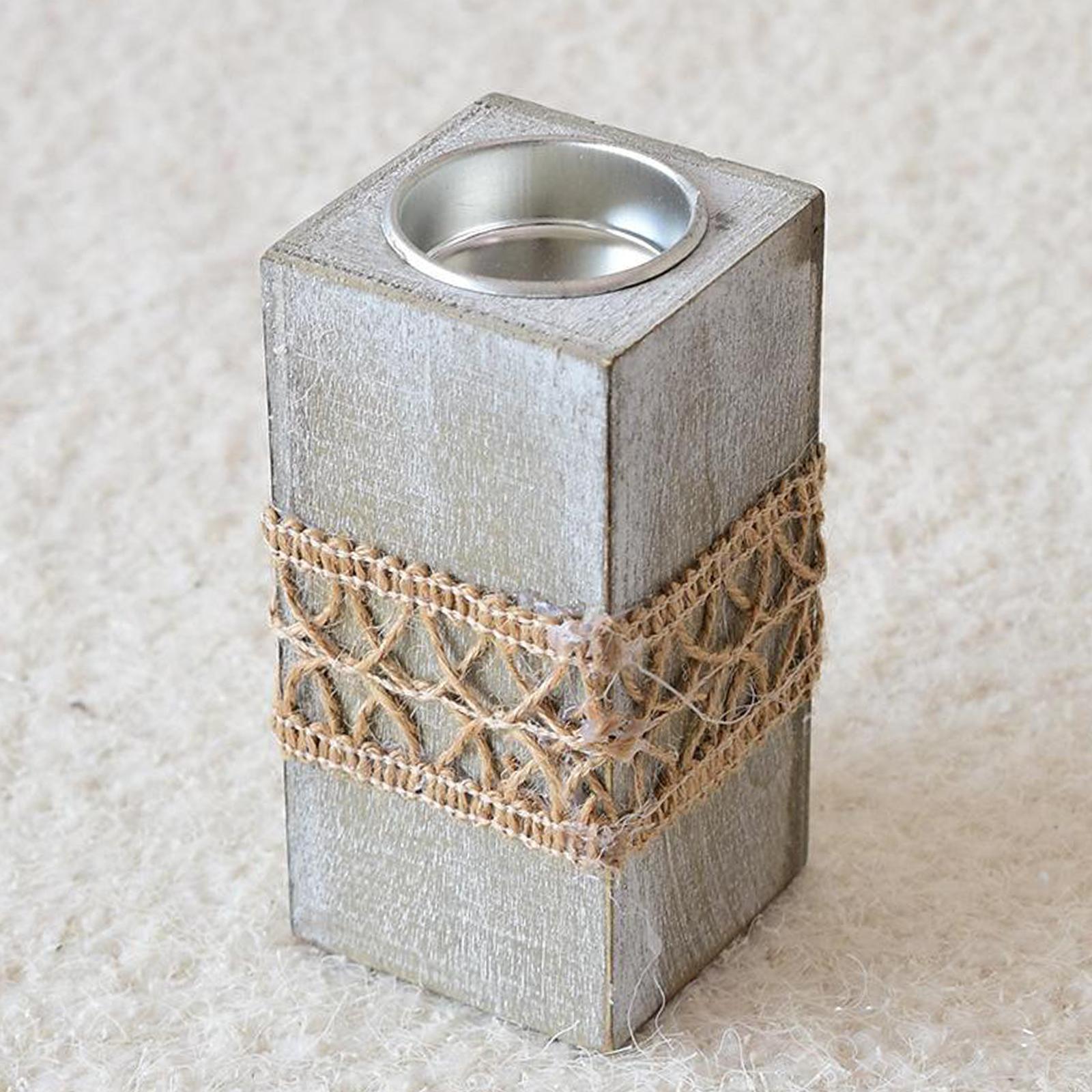 Wooden Tea light Candle Holder Coffee Table Centerpieces Candle Stand Gifts