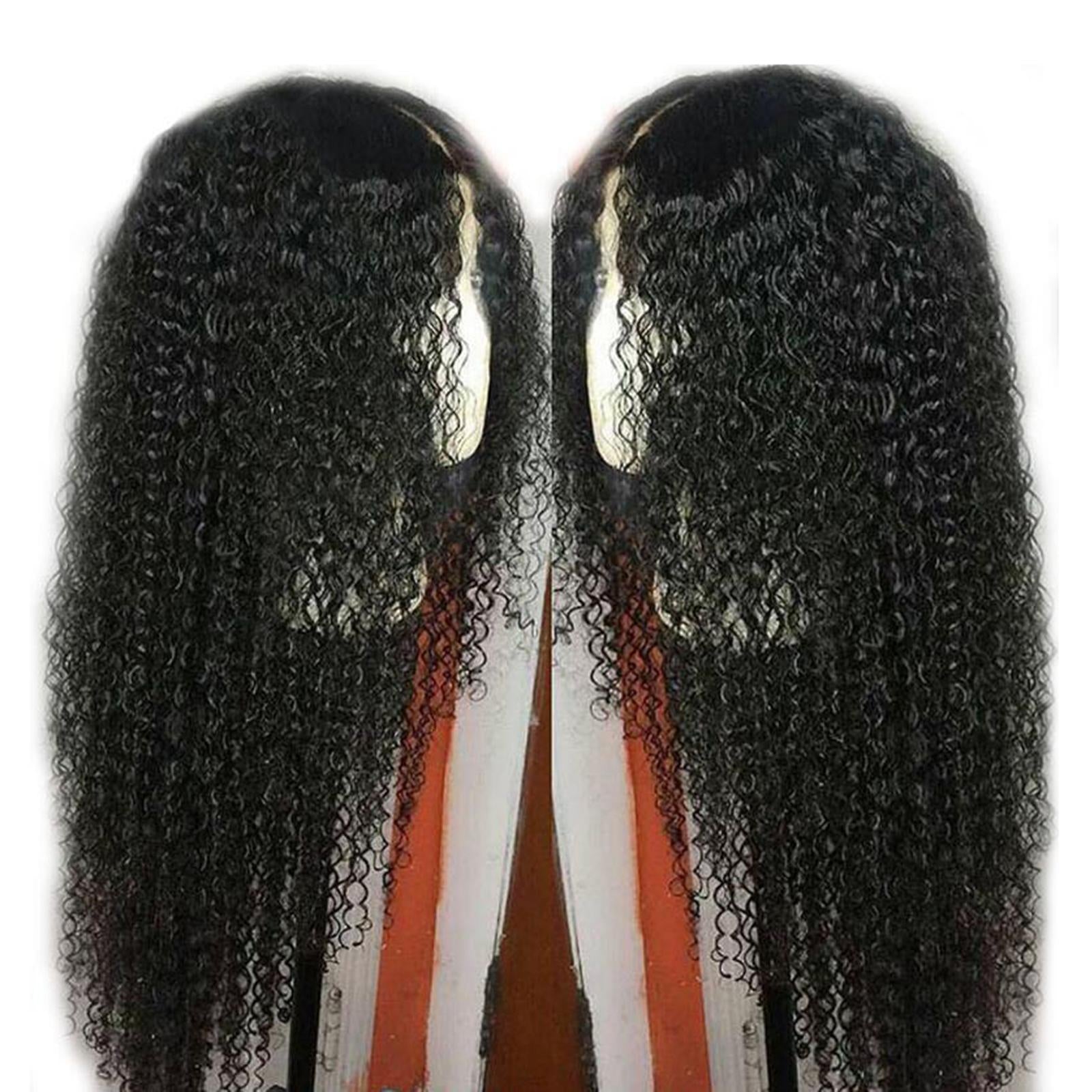 Ladies 25 Long Curly Hair Wig for Black Women Fashion Cosplay Black Net"