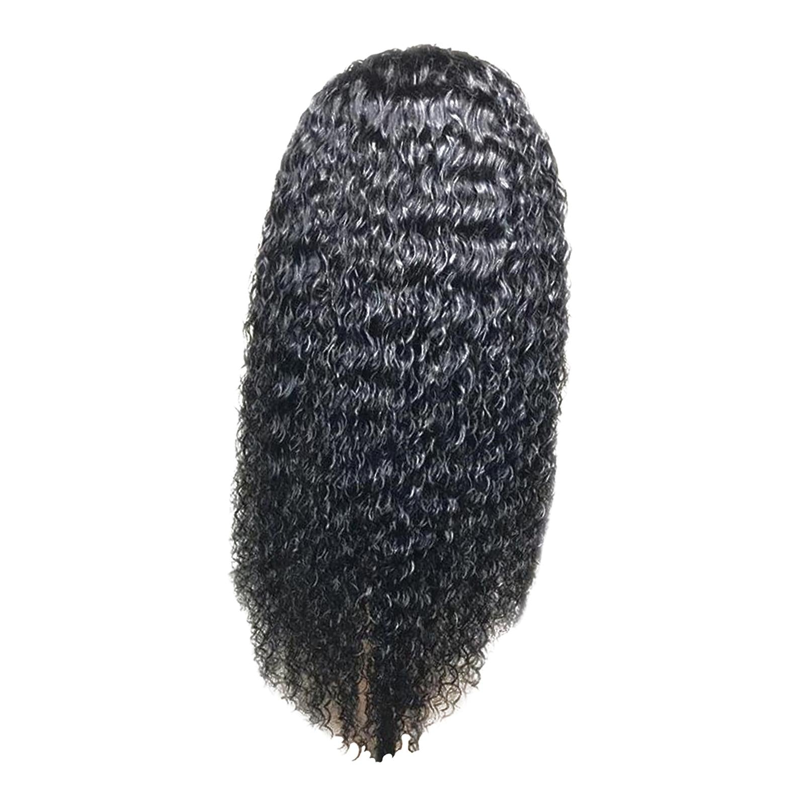 Ladies 25 Long Curly Hair Wig for Black Women Fashion Cosplay Black Net"