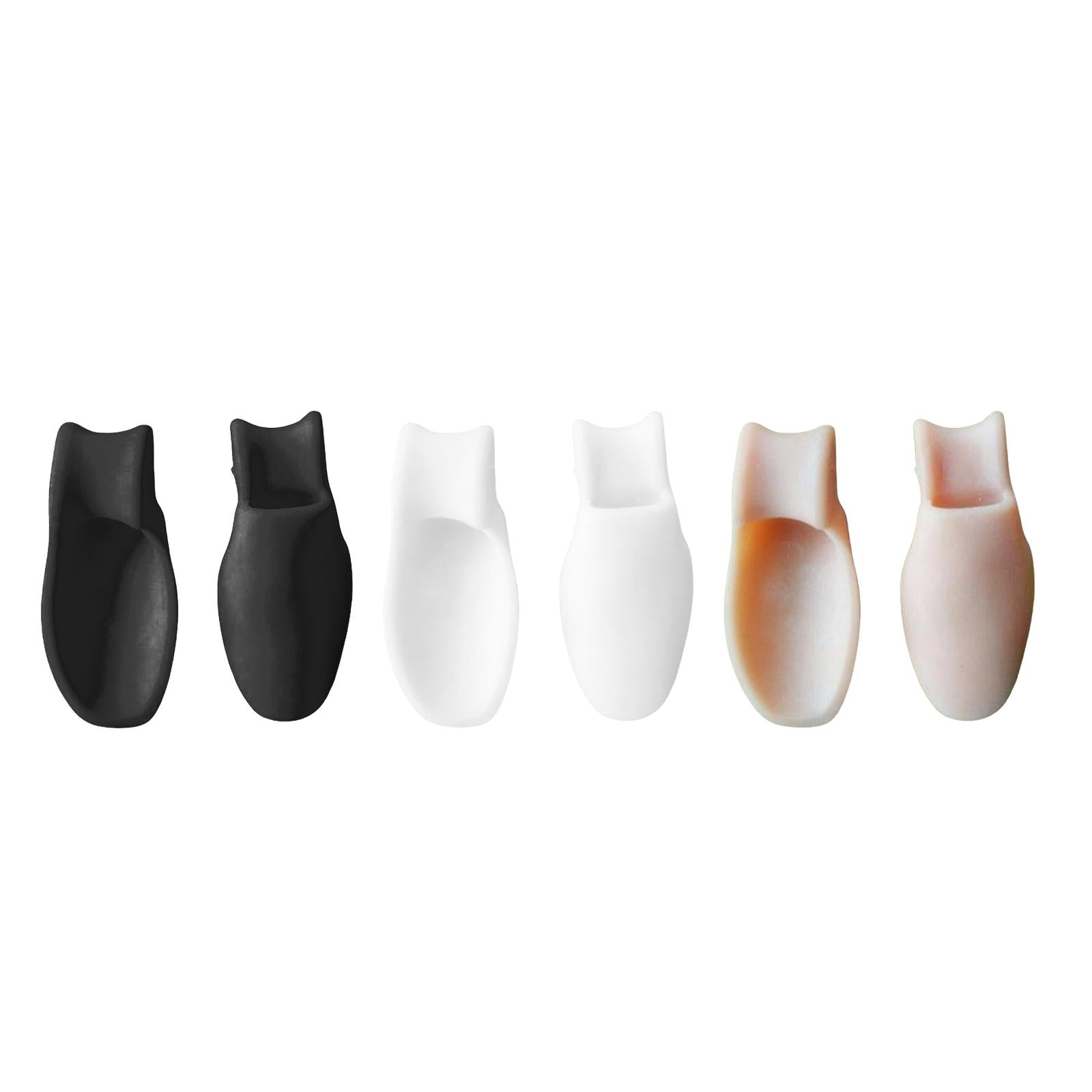 2x Rubber Toe Protectors Pad Relief Corrector Straightener Separator White