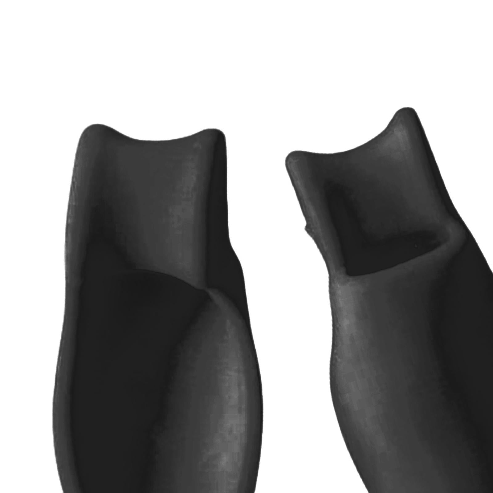 2x Rubber Toe Protectors Pad Relief Corrector Straightener Separator Black