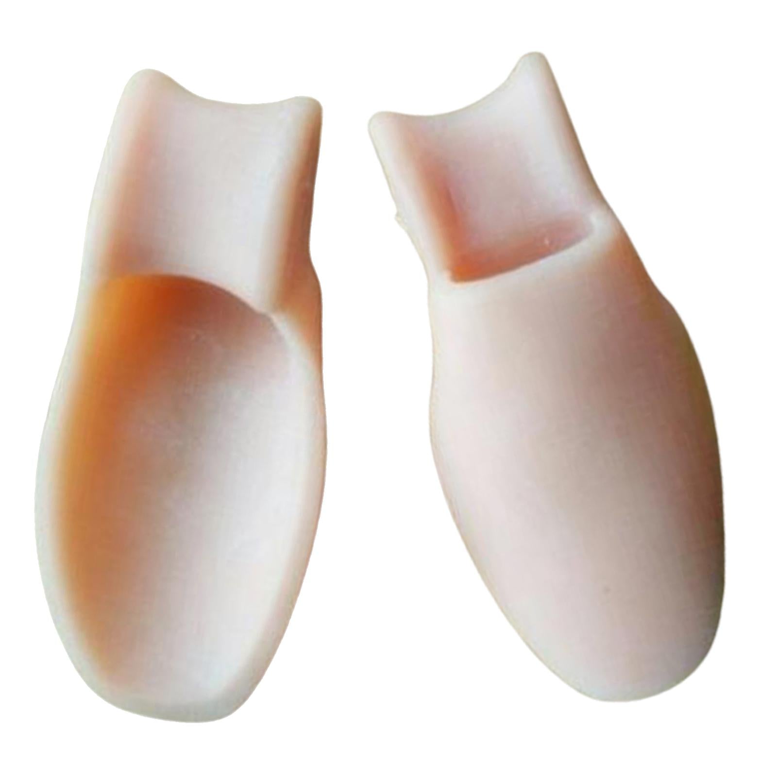 2x Rubber Toe Protectors Pad Relief Corrector Straightener Separator Beige