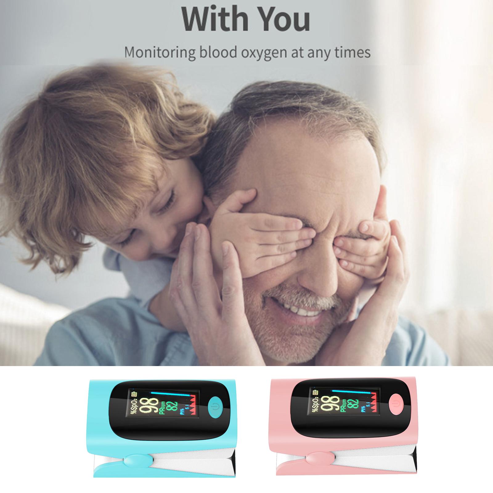 TFT Display Fingertip Pulse Oximeter SpO2 pink